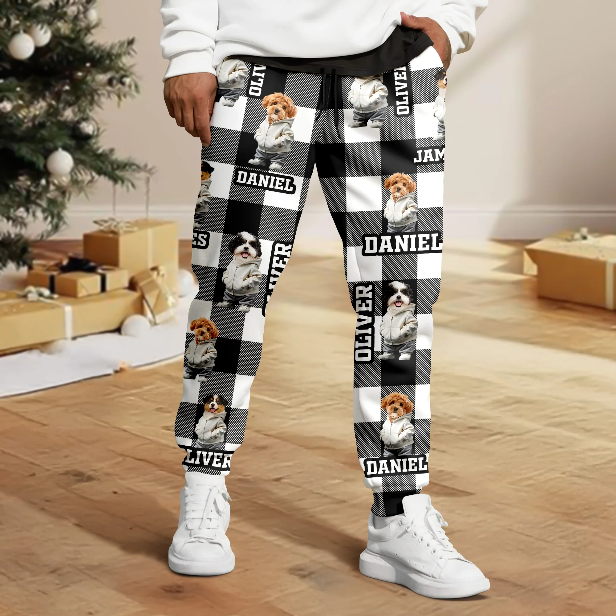 Custom Photo Cool Cat Christmas Sweatpants HA75 892924 - Image 8