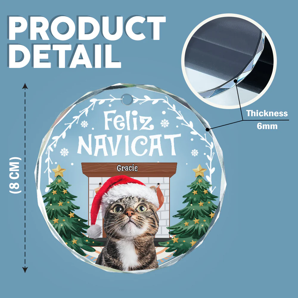 Custom Photo Cozy Room Feliz Navicat - Personalized Circle Glass Ornament LM32 895775 - Image 6