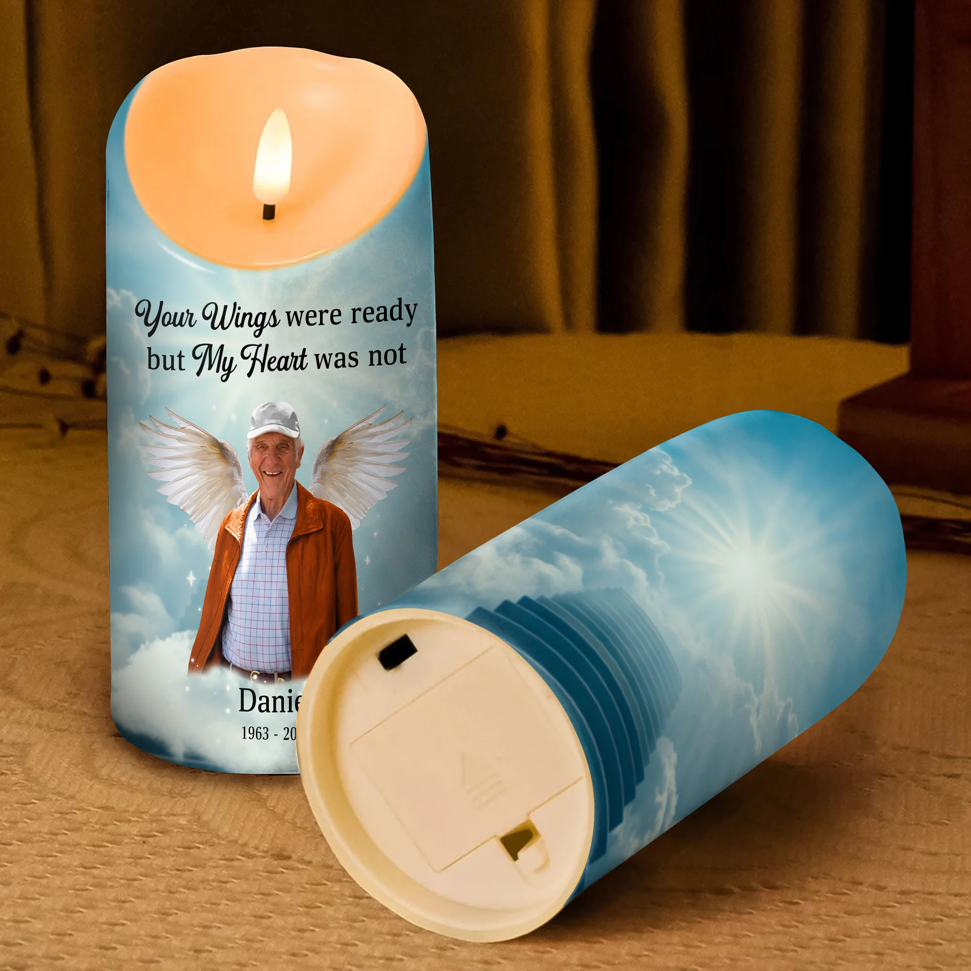 Custom Photo Dad Mom Memorial Personalized Sympathy Gift For Family Members LED Candle CH07 895398 - Image 10
