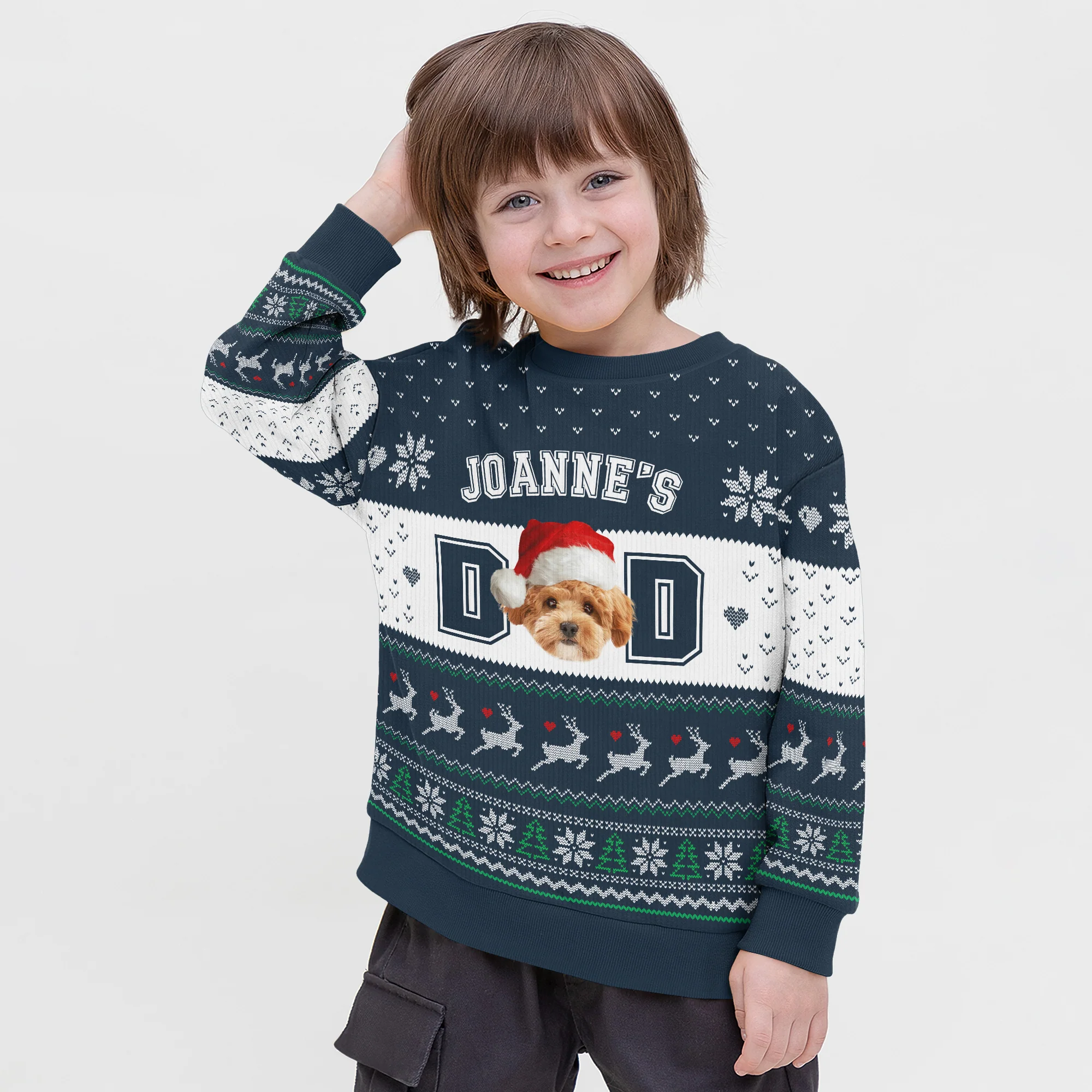 Custom Photo Dad Mom Ugly Sweater HO82 900314 - Image 20