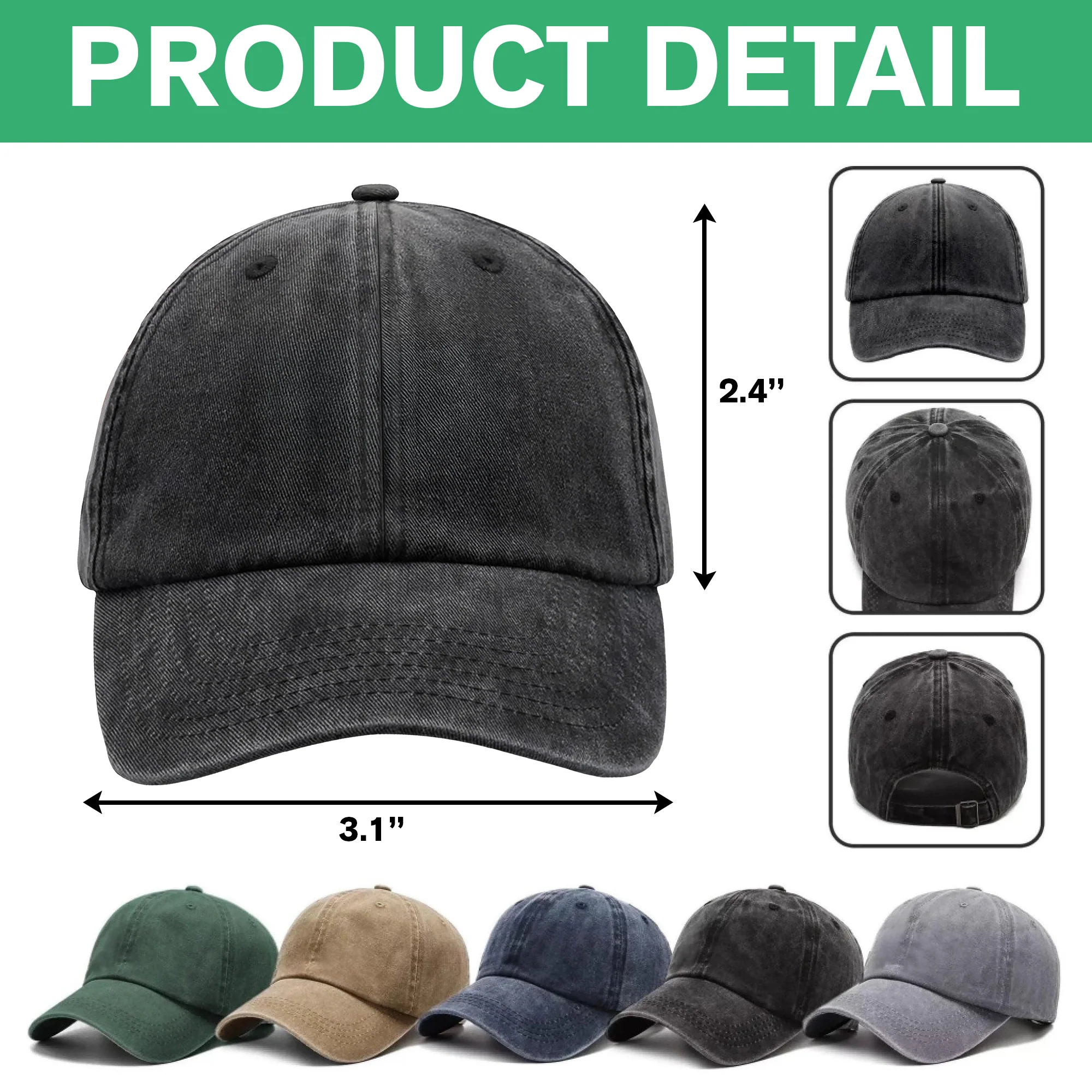 Custom Photo Dog Cat - Dog Mom Cat Mom Washed Denim Baseball Cap HA75 897008 - Image 8