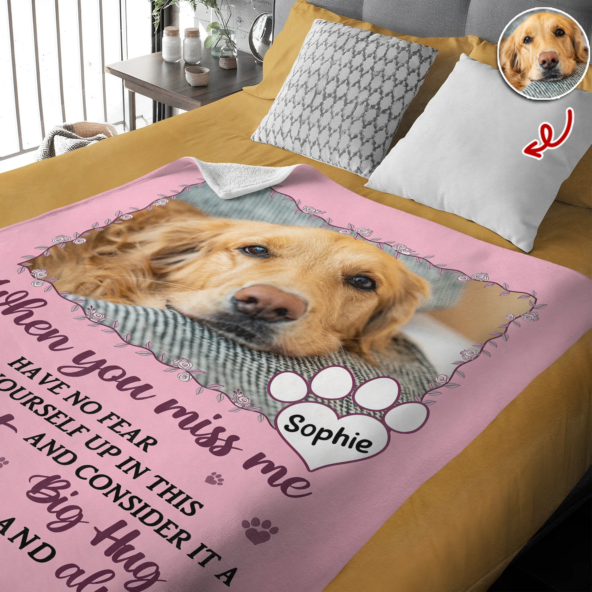 Custom Photo Dog Cat Miss Me No Fear Memorial Blanket HA75 920662 - Image 6