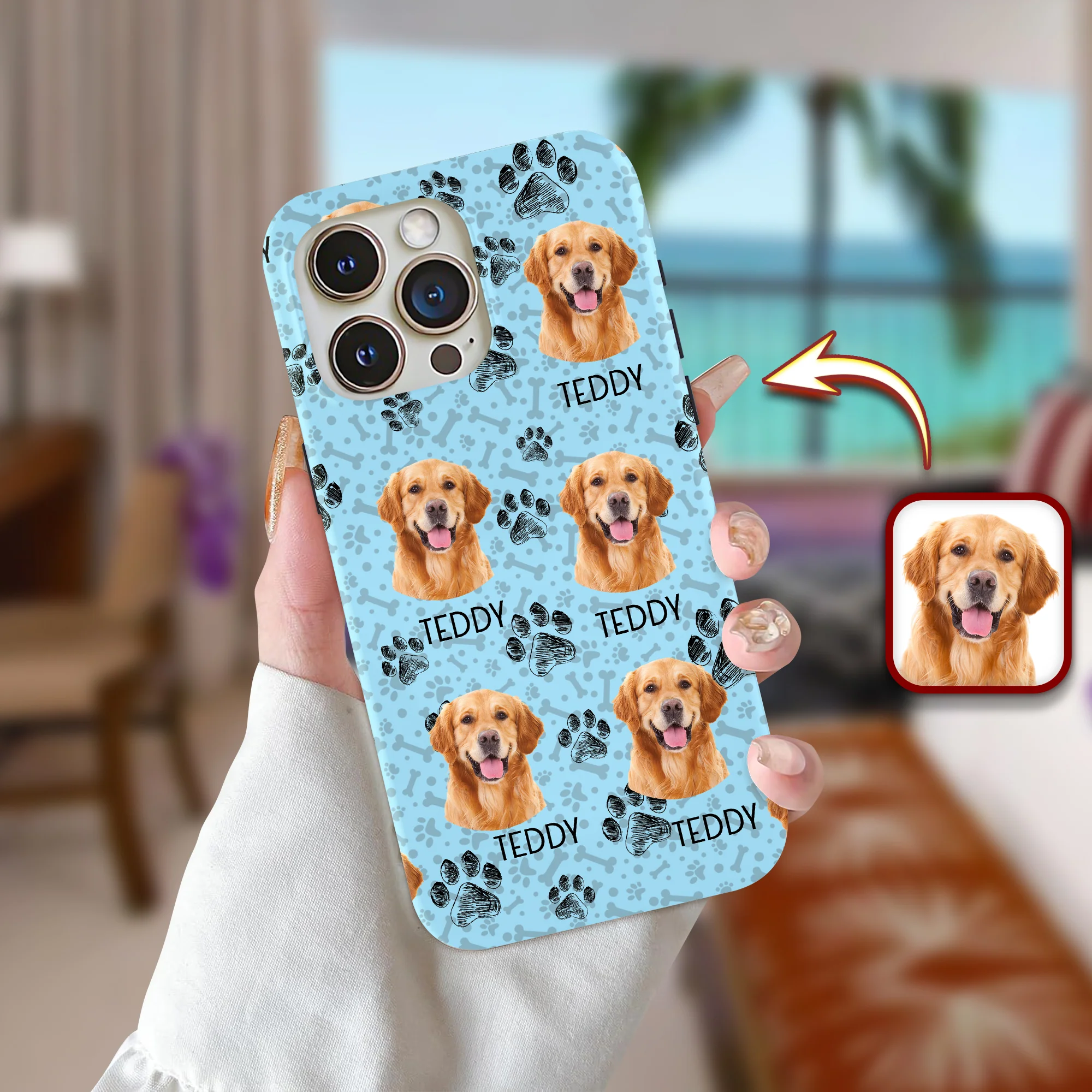 Custom Photo Dog Cat Paw For Dog Cat Lover Phone Case HA75 920240 - Image 3