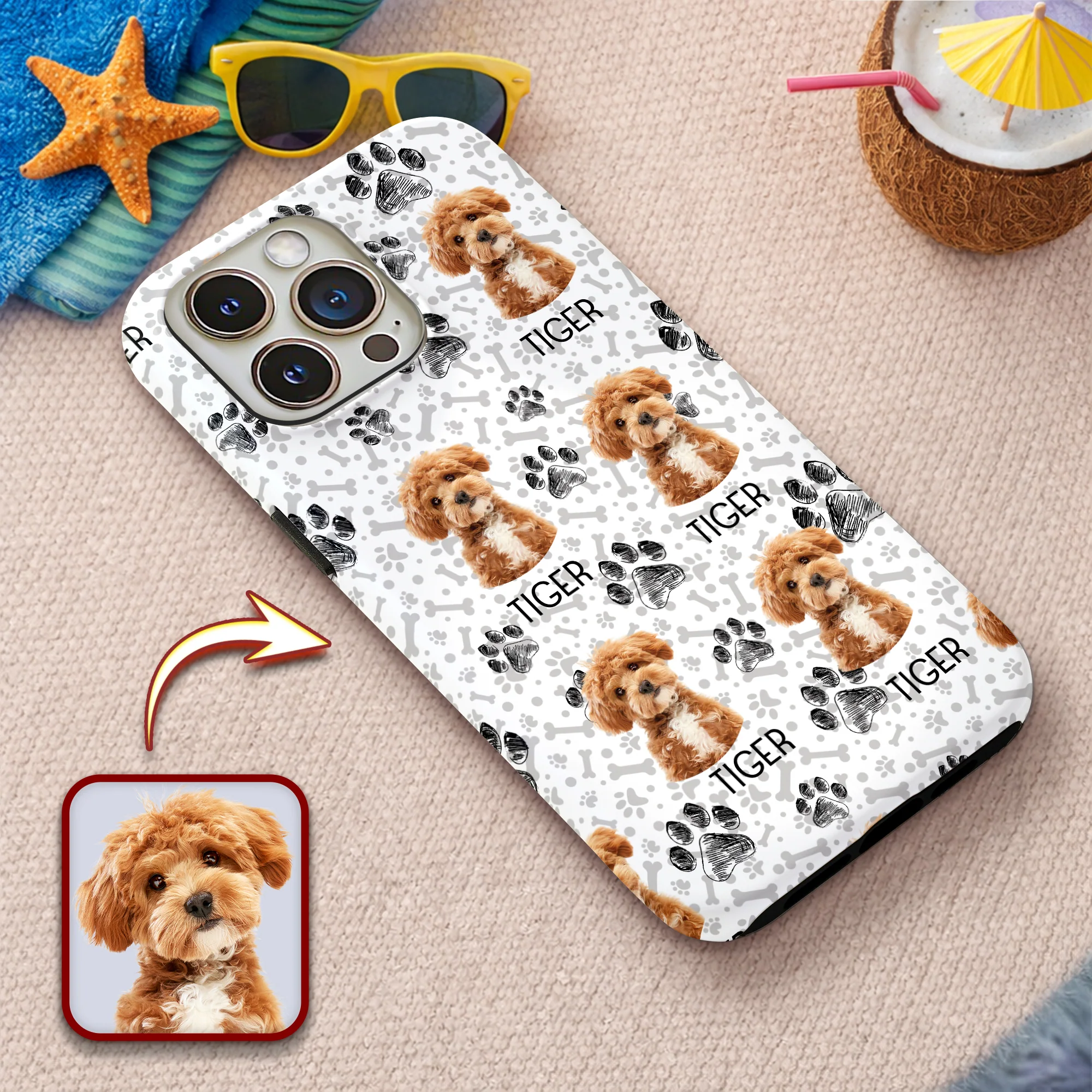 Custom Photo Dog Cat Paw For Dog Cat Lover Phone Case HA75 920240 - Image 5