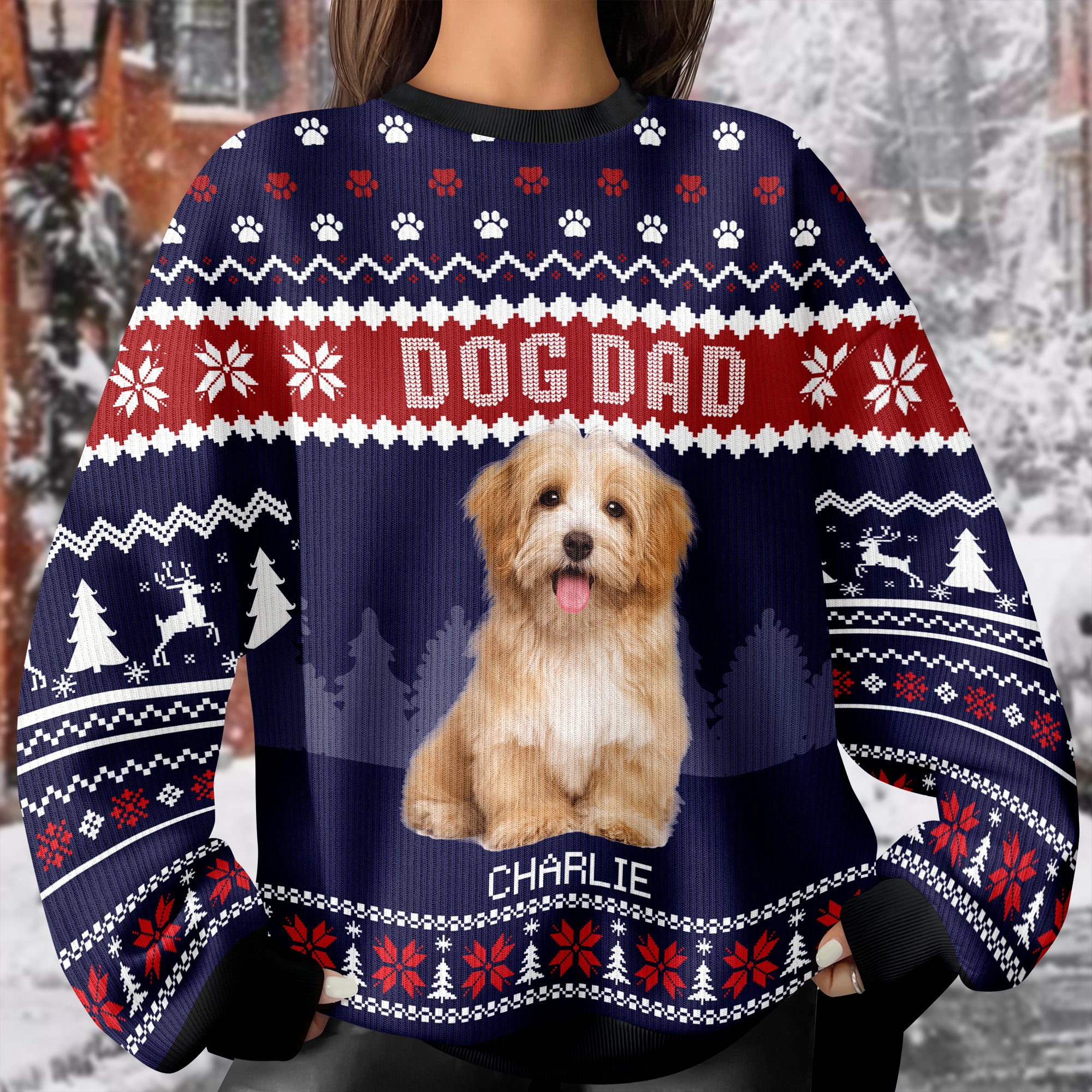 Custom Photo Dog Dad Dog Mom Ugly Sweater HA75 892916 - Image 11