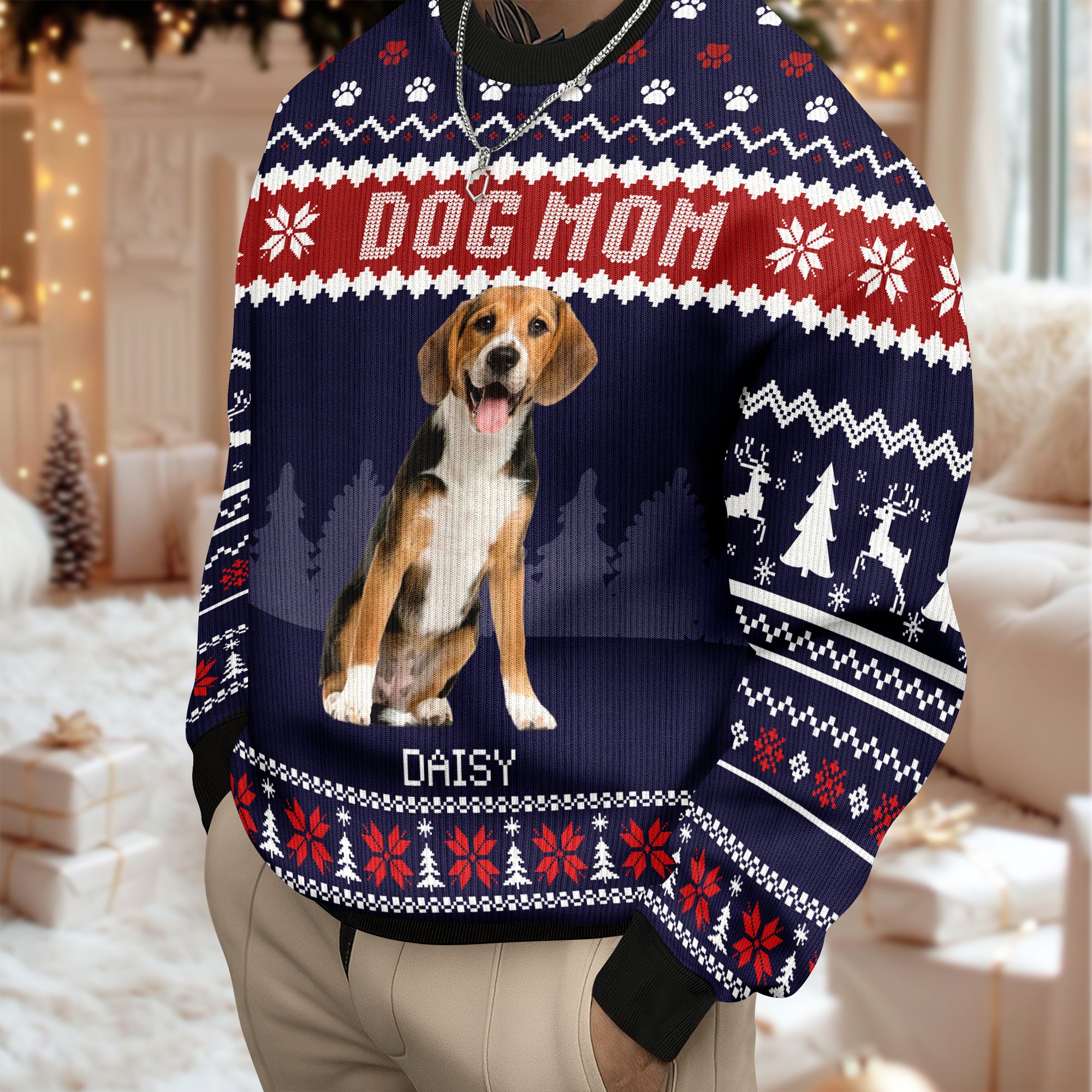 Custom Photo Dog Dad Dog Mom Ugly Sweater HA75 892916 - Image 27