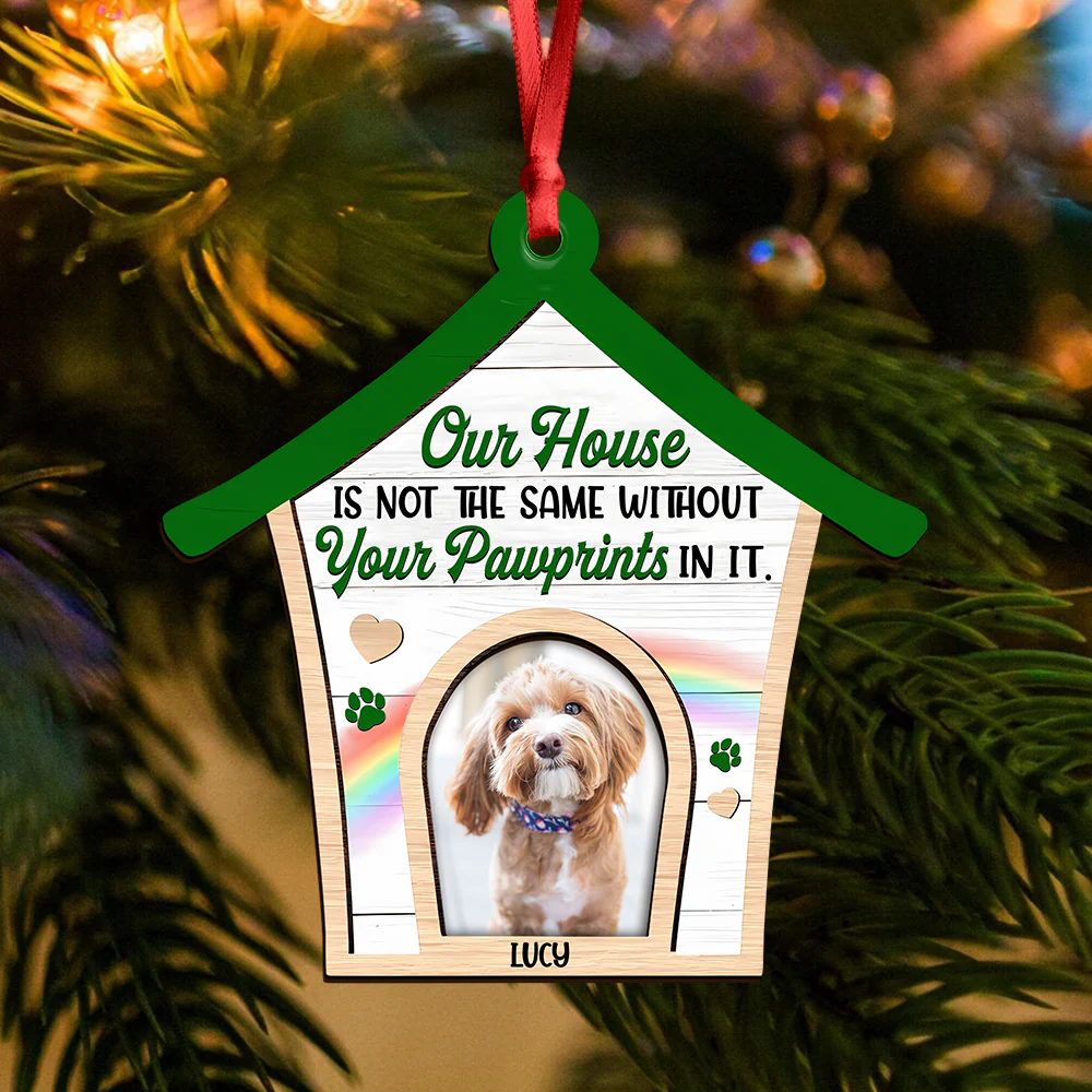 Custom Photo Dog Loss Memorial Wood Ornament CH07 896906 - Image 4