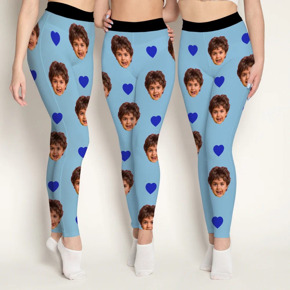 Custom Photo Face And Heart Icon Legging HO82 900514 - Image 3