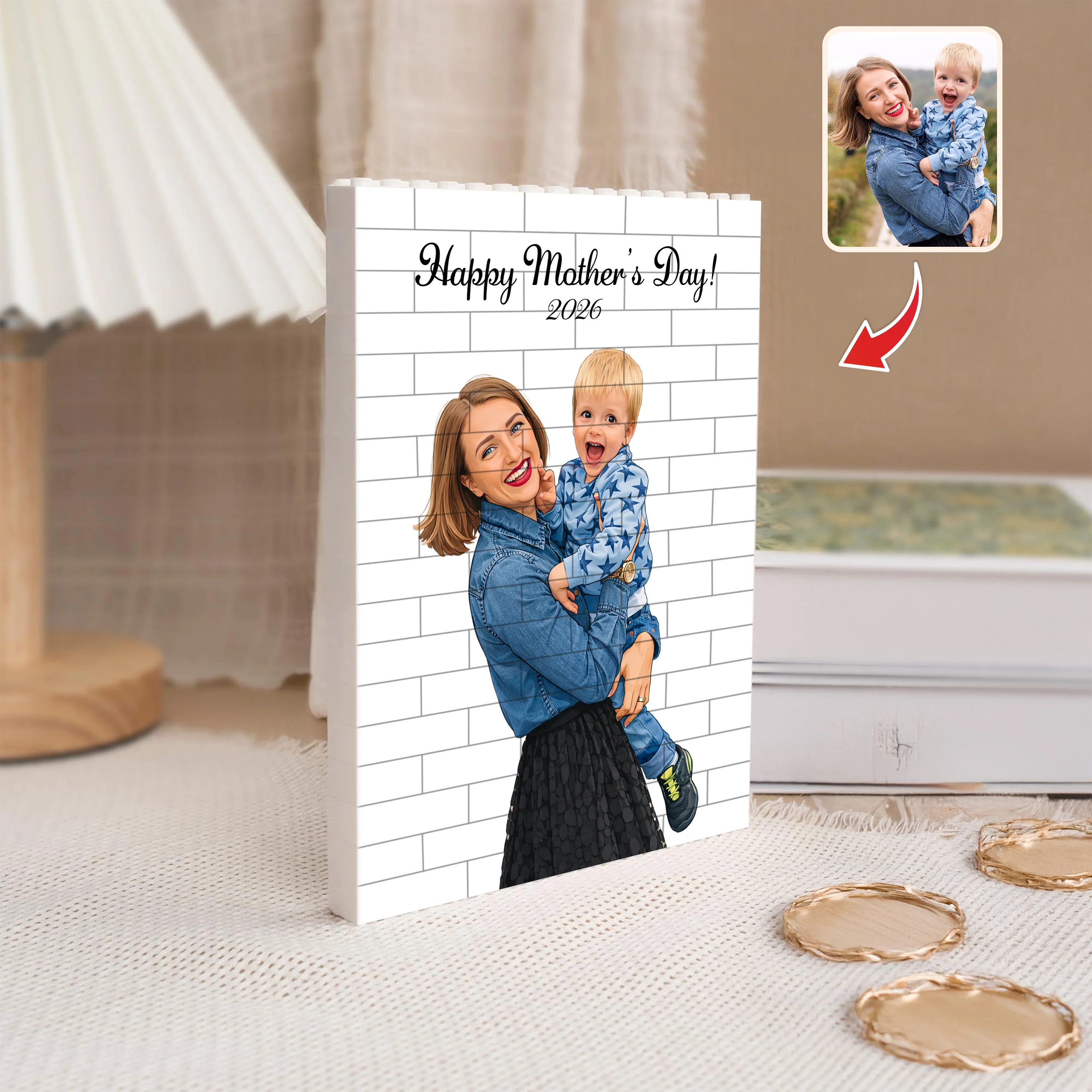 Custom Photo Family Building Brick Blocks Mother's Day Gift HA75 920638 - Image 6