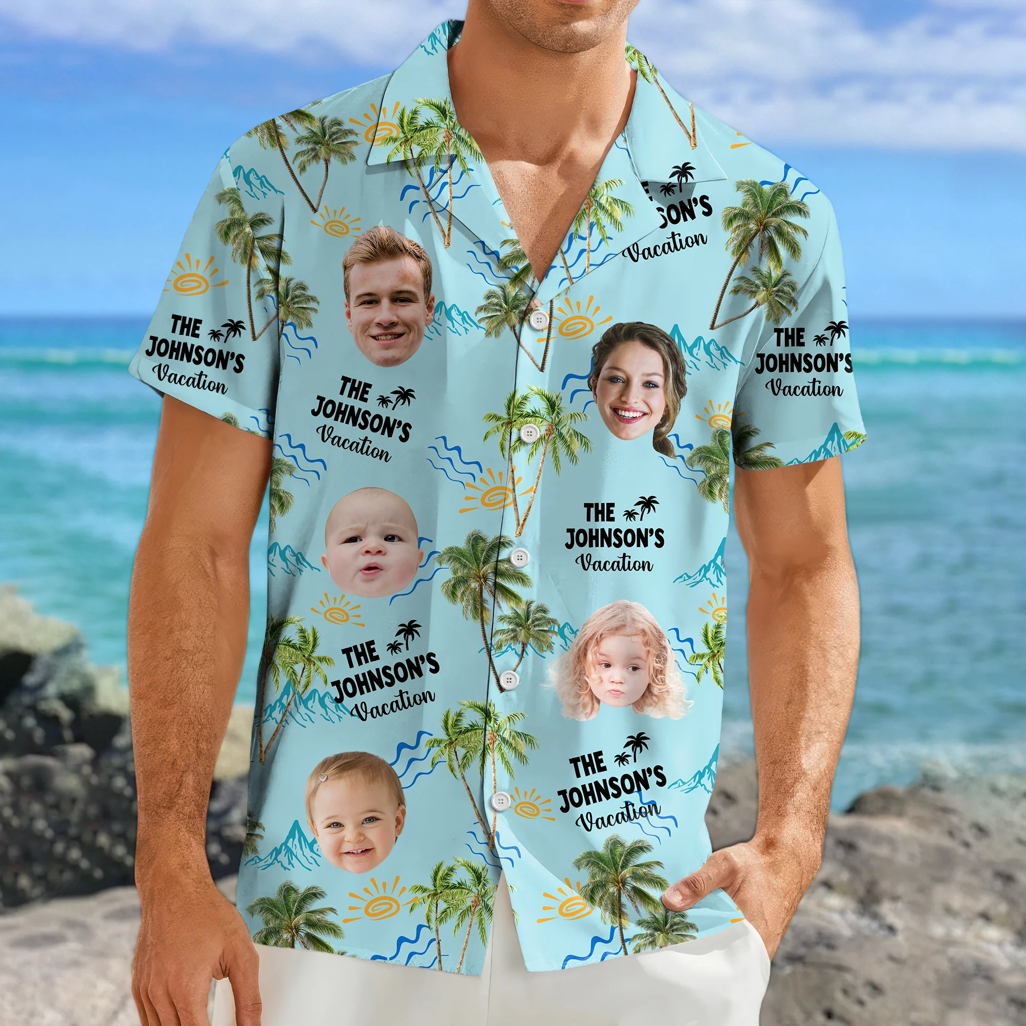 Custom Photo Family Vacation Family Trip - Personalized Hawaiian Shirt LM32 893715 - Image 2