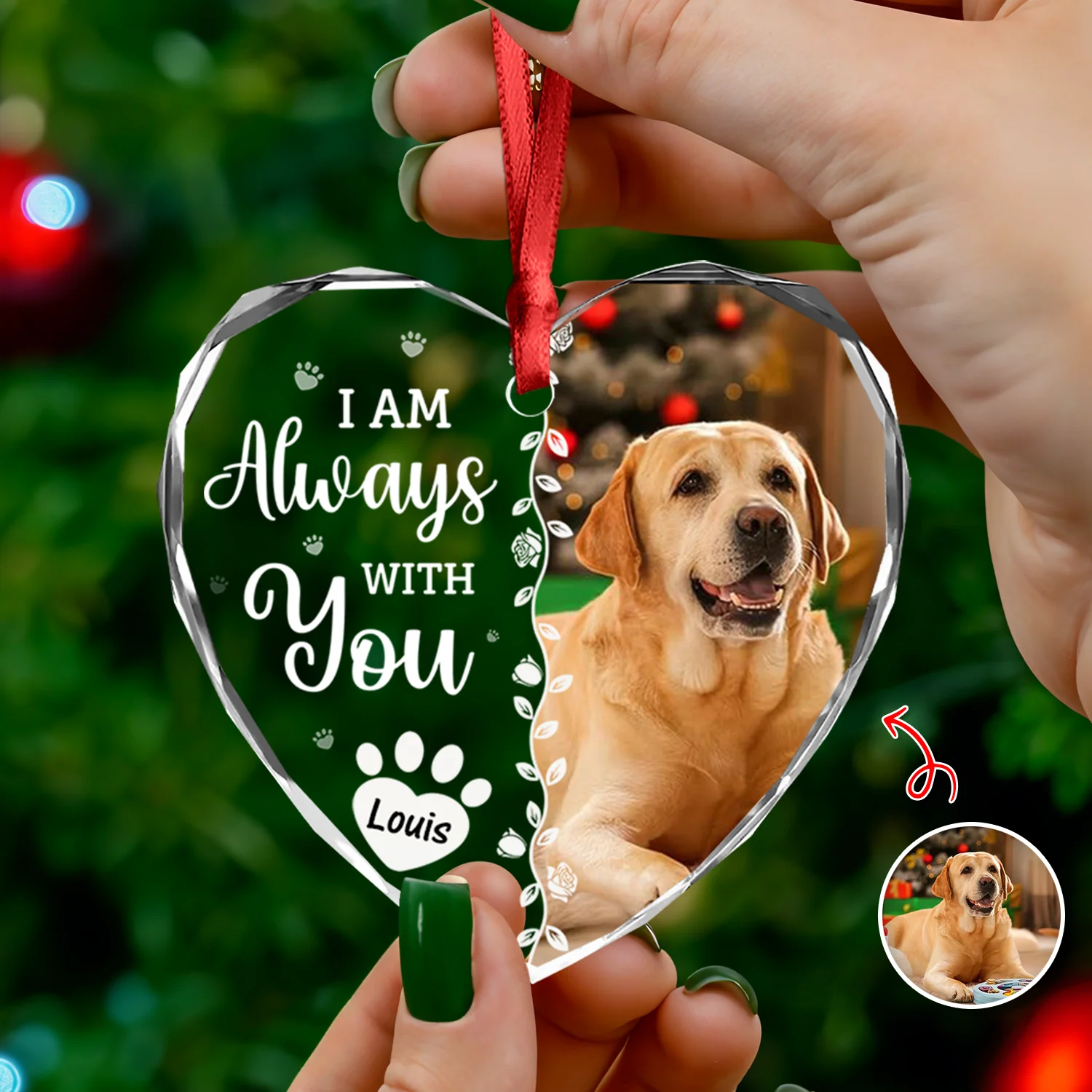 Custom Photo Favorite Hello And Hardest Goodbye Memorial Heart Shape Glass Ornament HA75 892810 - Image 12