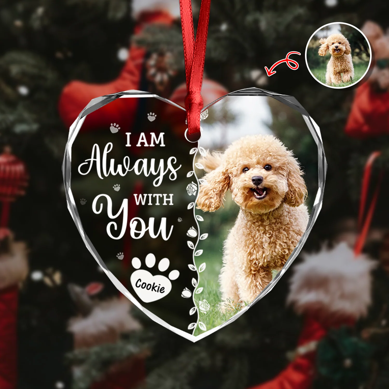 Custom Photo Favorite Hello And Hardest Goodbye Memorial Heart Shape Glass Ornament HA75 892810 - Image 19
