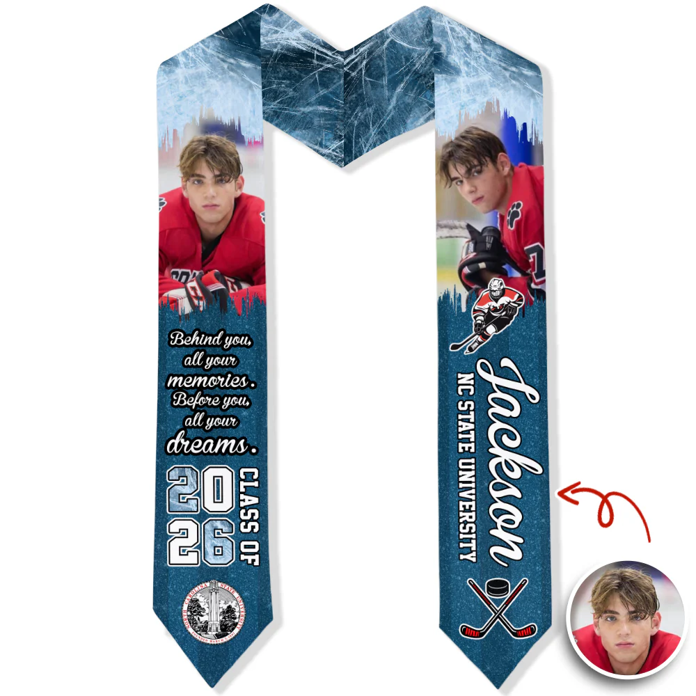 Custom Photo Football Class Of 2026 Graduation Stoles CH07 910712 - Image 4
