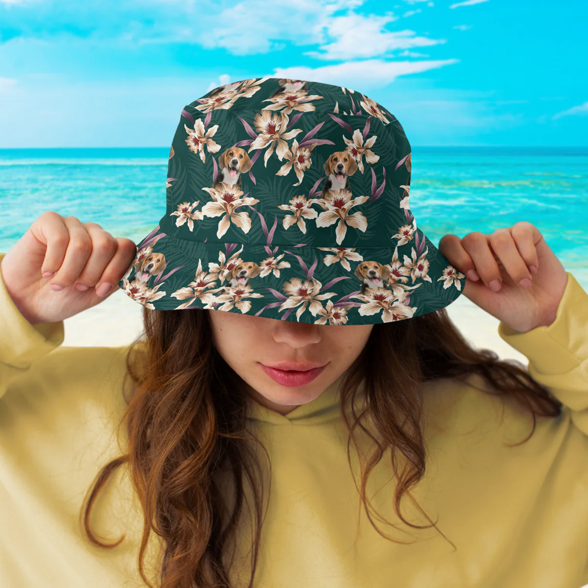 Custom Photo For Dog Lovers With Lily Flowers Bucket Hat HA75 892600 - Image 4