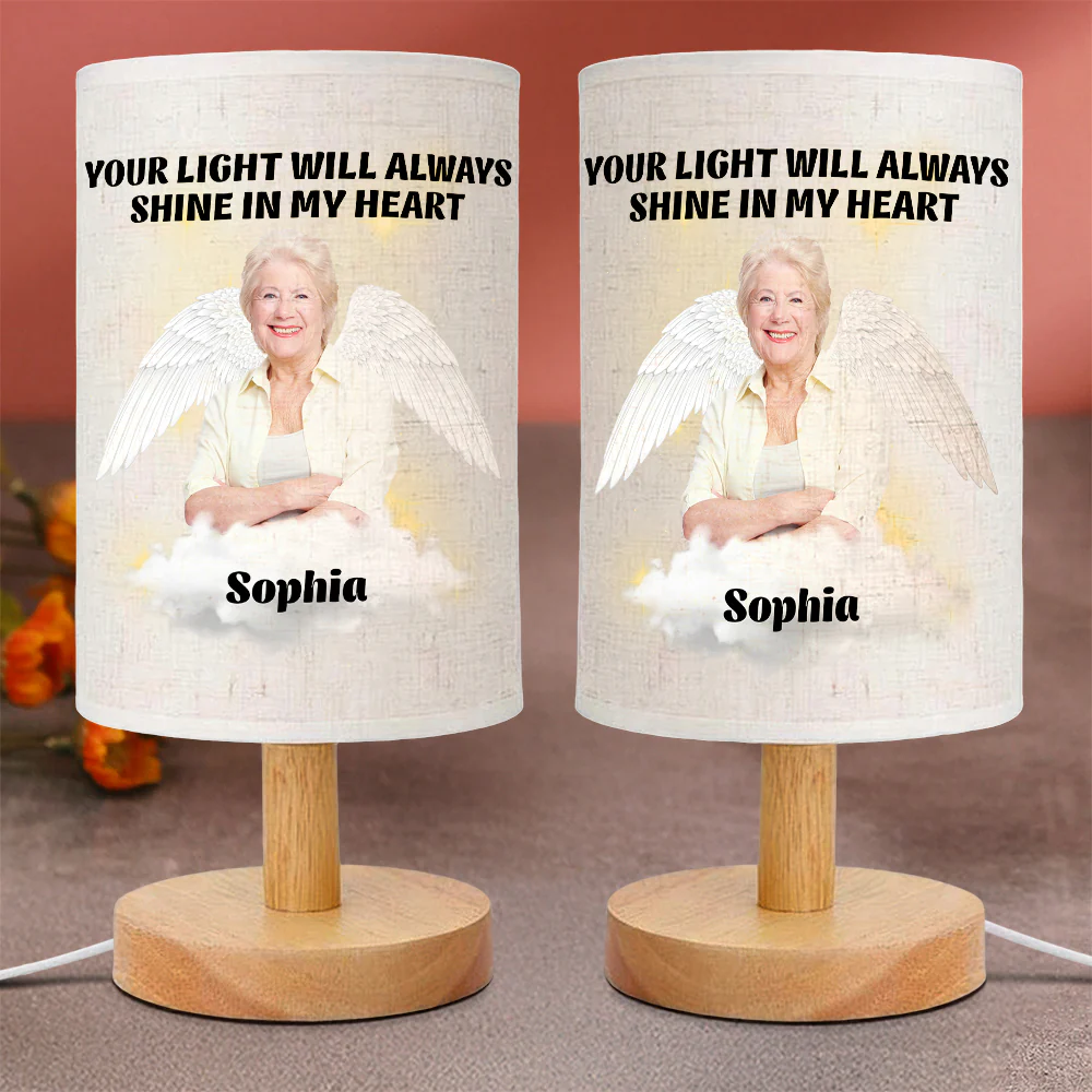 Custom Photo Forever In My Heart Memorial Fabric Lamp TH10 892851 - Image 4