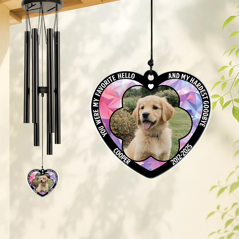 Custom Photo Forever In Our Hearts Memorial Acrylic Wind Chimes HA75 892726 - Image 9
