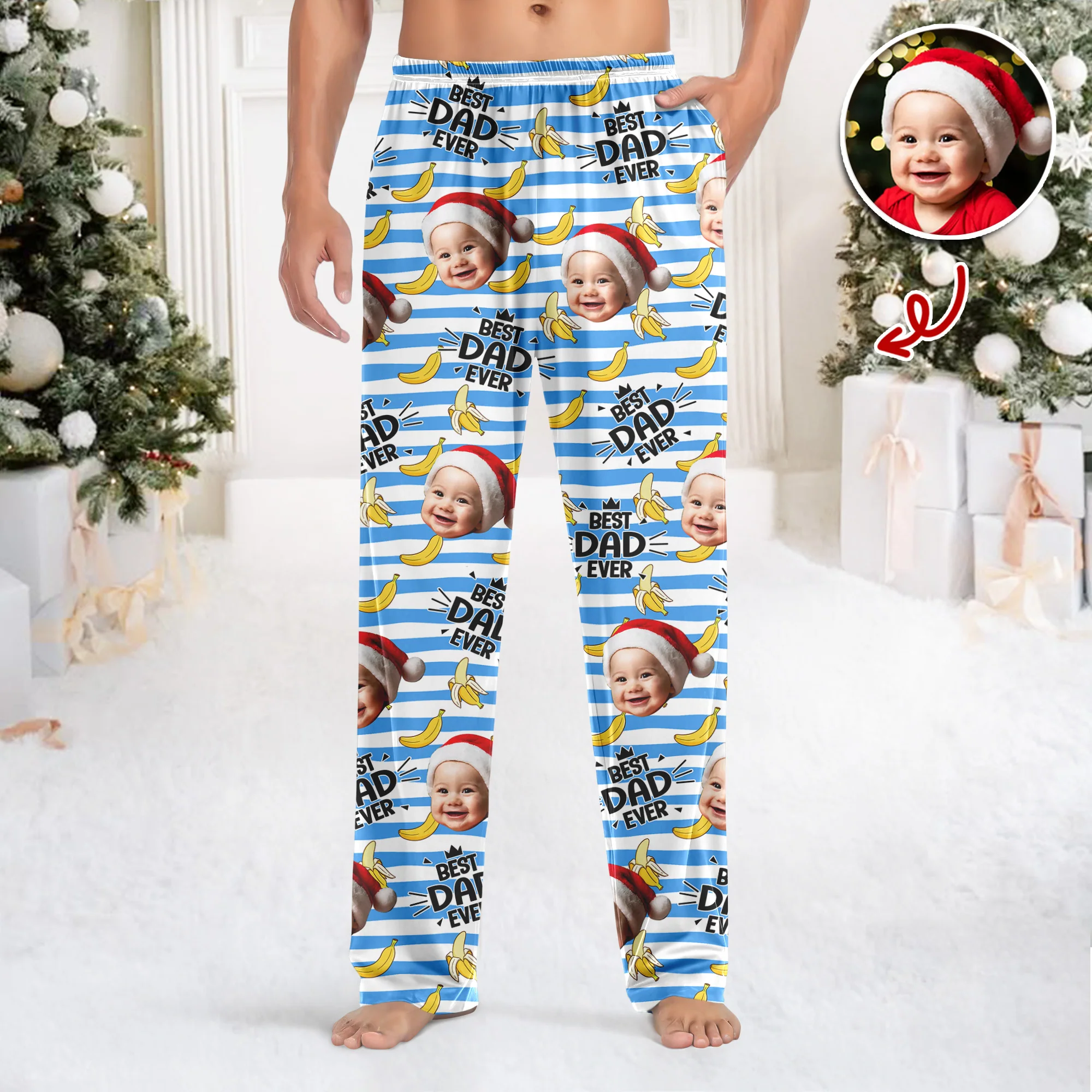 Custom Photo Funny Banana Best Dad Ever - Personalized Sweatpants HO82 900136 - Image 3