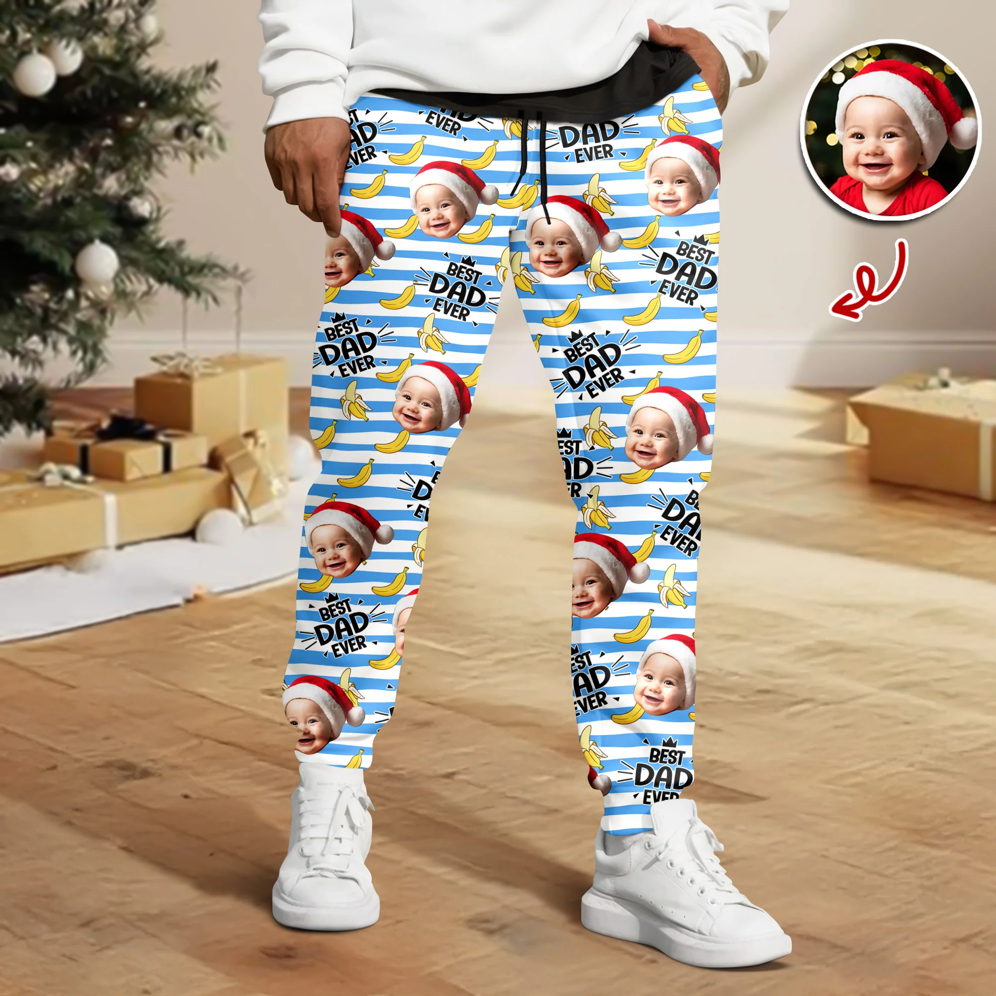 Custom Photo Funny Banana Best Dad Ever - Personalized Sweatpants HO82 900136 - Image 5