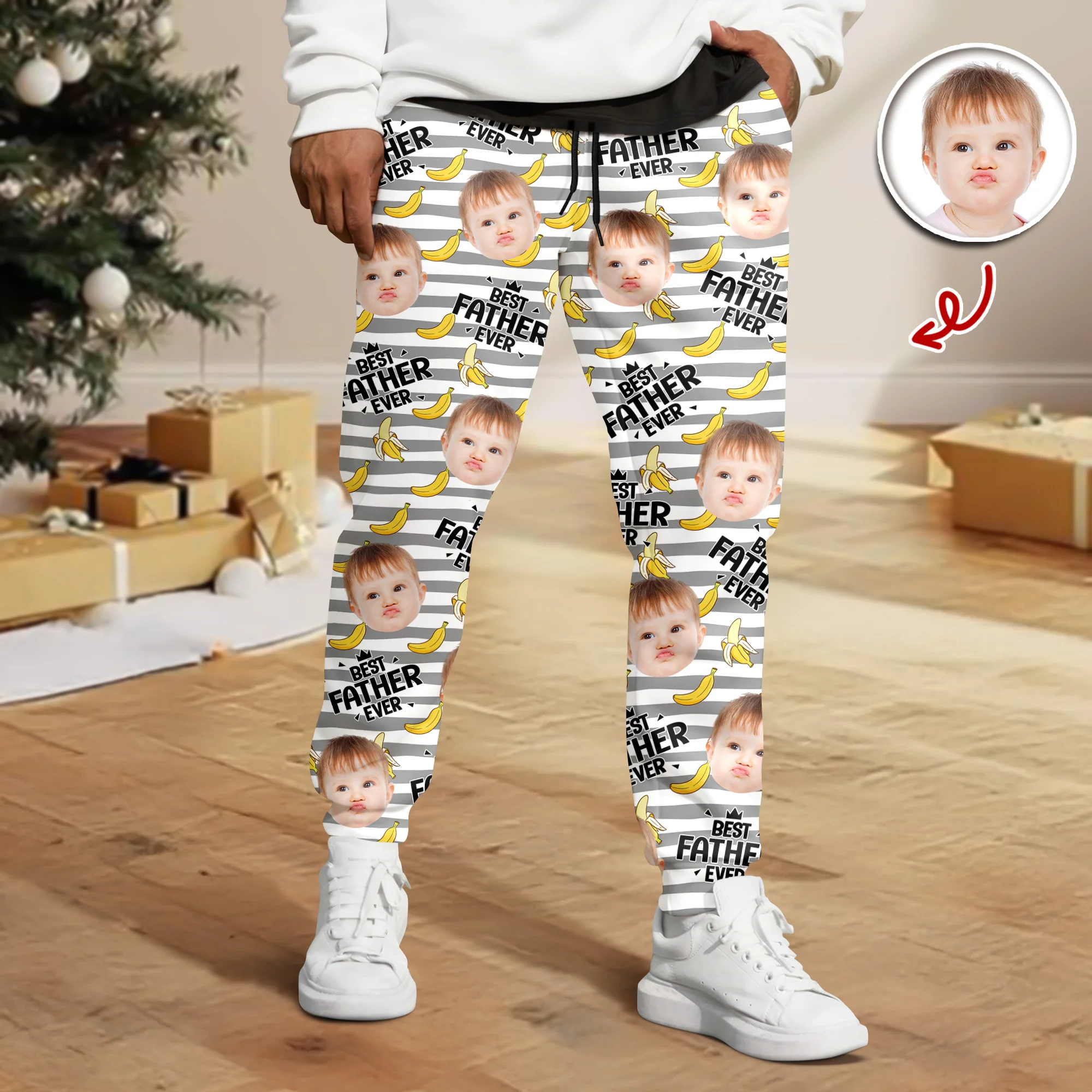 Custom Photo Funny Banana Best Dad Ever - Personalized Sweatpants HO82 900136 - Image 6