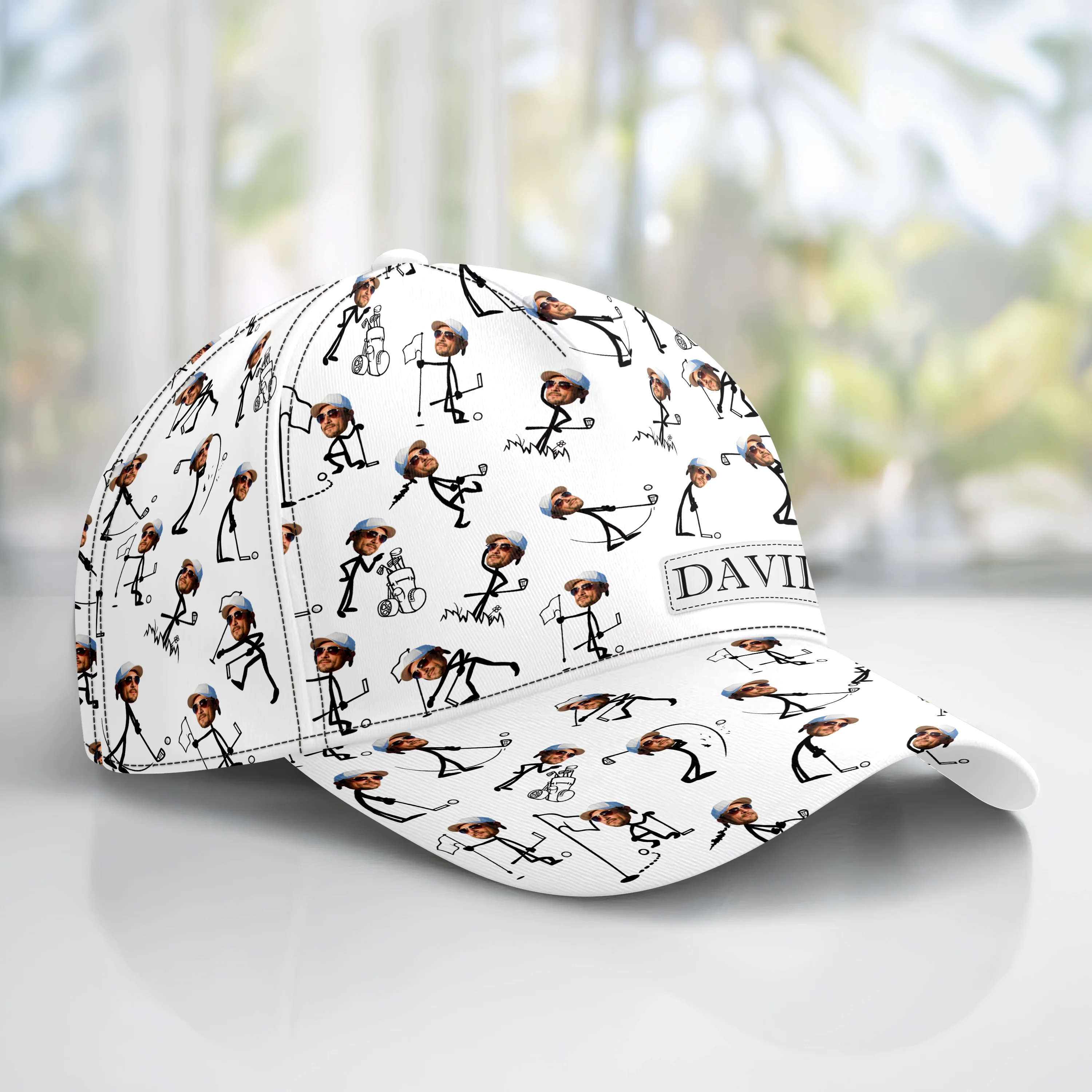 Custom Photo Funny Gift For Golf Dad Classic Cap TH10 894145 - Image 6