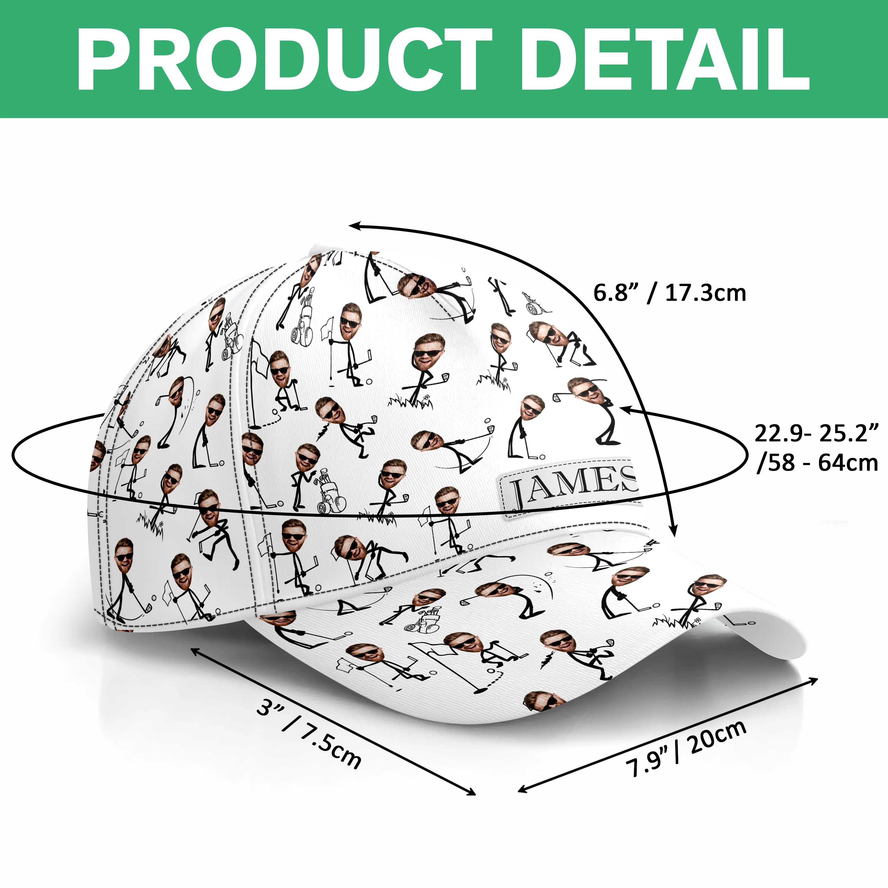 Custom Photo Funny Gift For Golf Dad Classic Cap TH10 894145 - Image 8