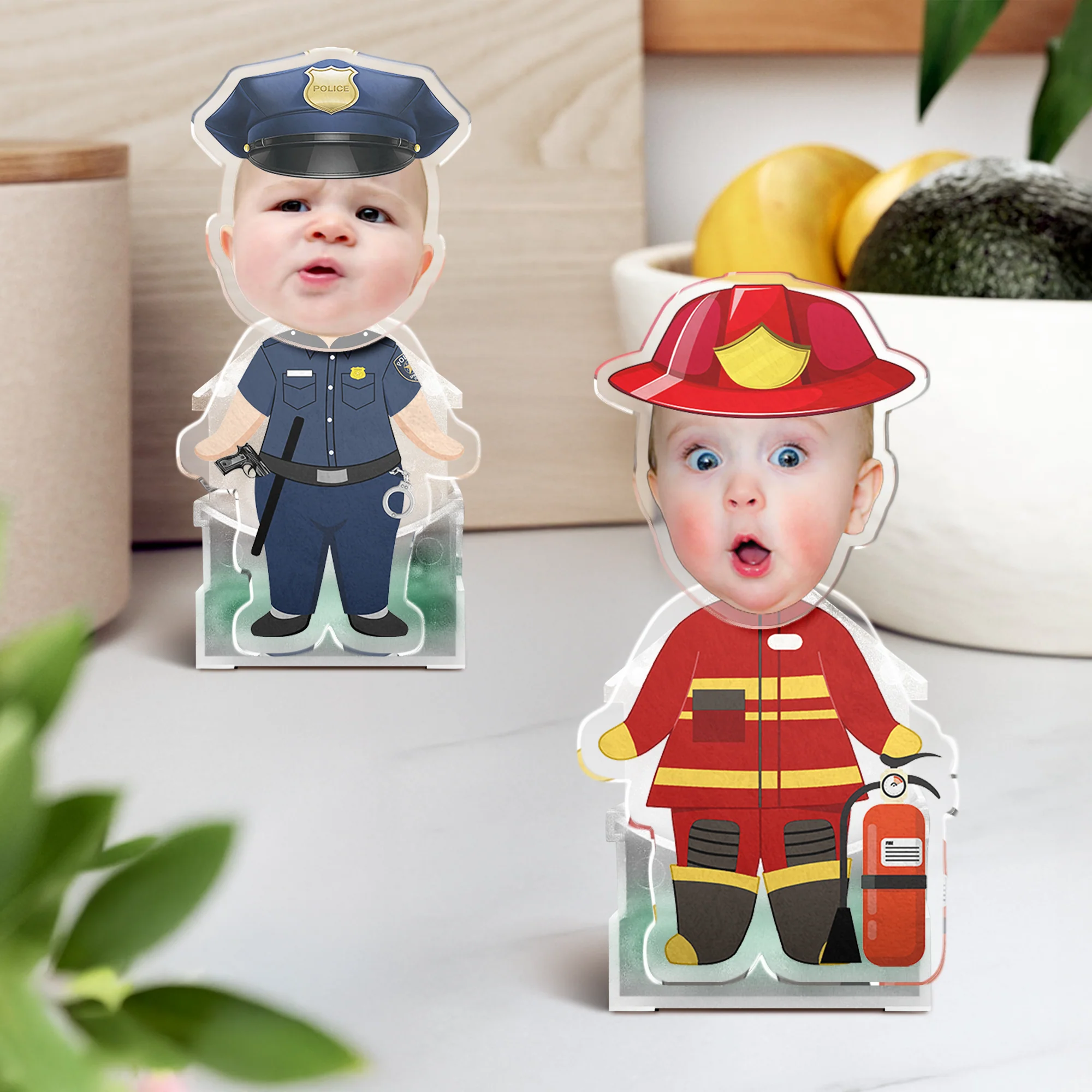 Custom Photo Funny Kid in Dad’s Work Outfit Decoration Shaking Head Funny Gift For Dad HA75 892374 - Image 4