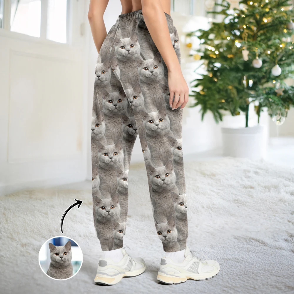 Custom Photo Funny Moment Cat Sweatpants HA75 897702 - Image 5