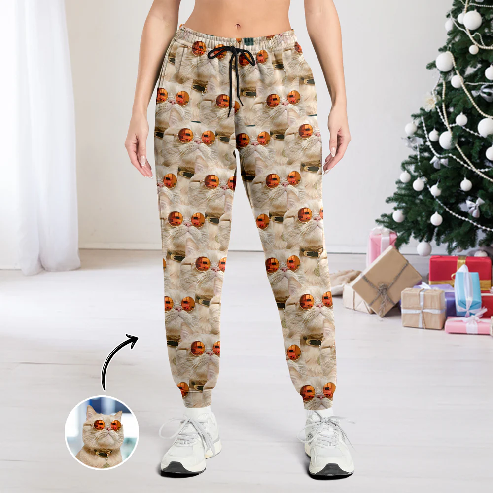 Custom Photo Funny Moment Cat Sweatpants HA75 897702 - Image 8