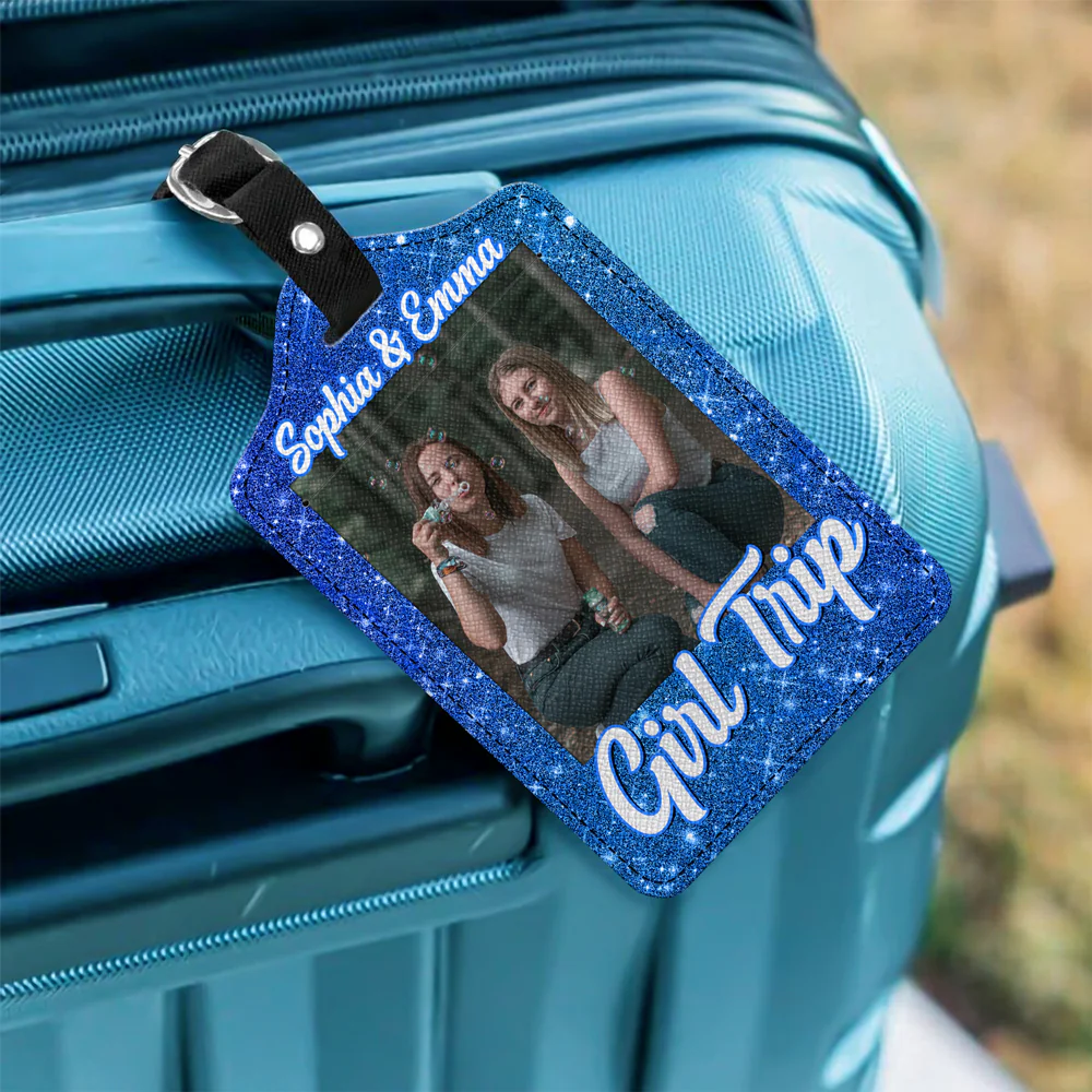 Custom Photo Girls Trip Luggage Tag - Holiday Vacation Gift, Gift For Best Friends, BFF, Sisters HA75 892664 - Image 2