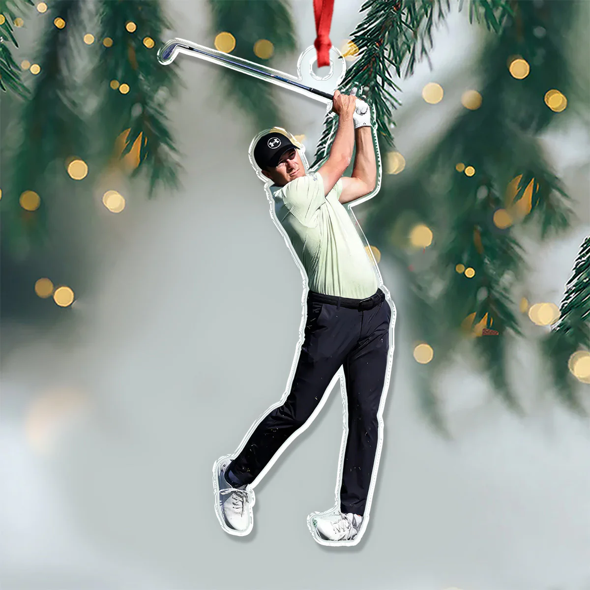 Custom Photo Golf Player Acrylic Ornament Christmas Gift For Golf Lovers HA75 897658 - Image 3