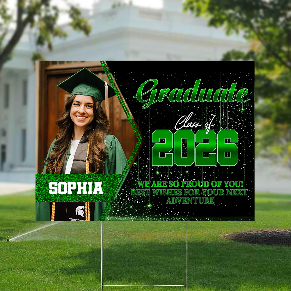 Custom Photo Graduate Class Of 2026 We Are So Proud Of You Yard Sign TH10 169021 - Image 2