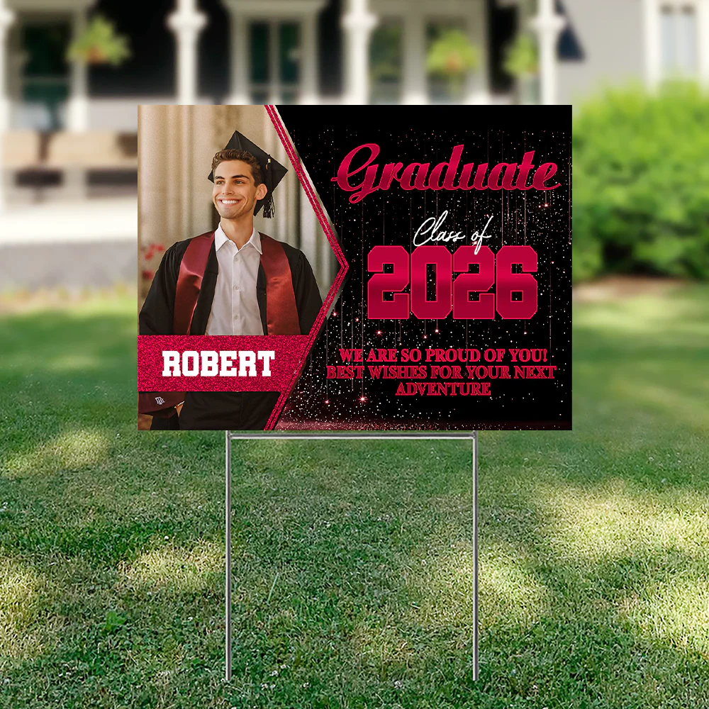 Custom Photo Graduate Class Of 2026 We Are So Proud Of You Yard Sign TH10 169021 - Image 3