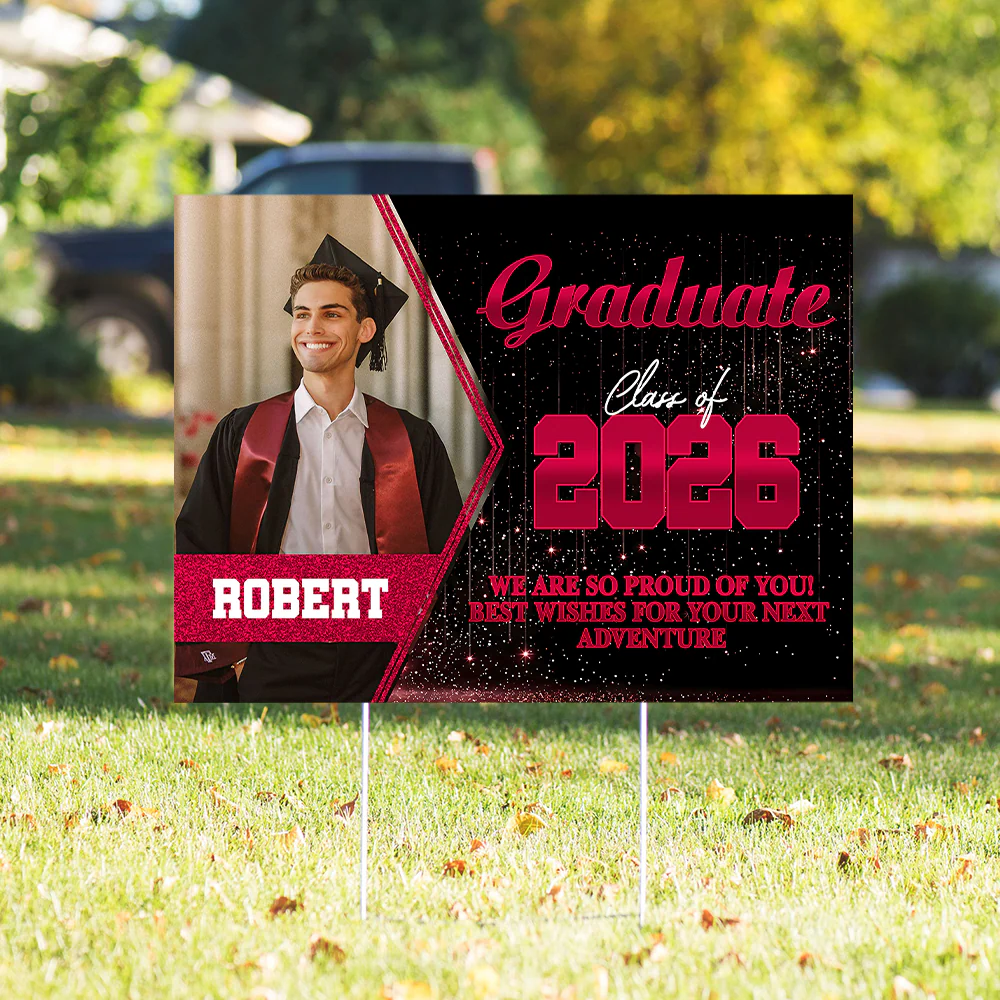 Custom Photo Graduate Class Of 2026 We Are So Proud Of You Yard Sign TH10 169021 - Image 4