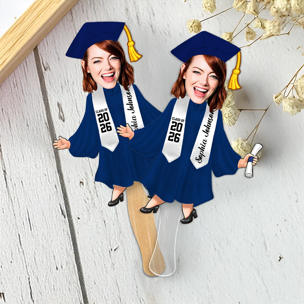 Custom Photo Graduation Gift - Personalized Face Fan Class Of 2026 HO82 901924 - Image 6
