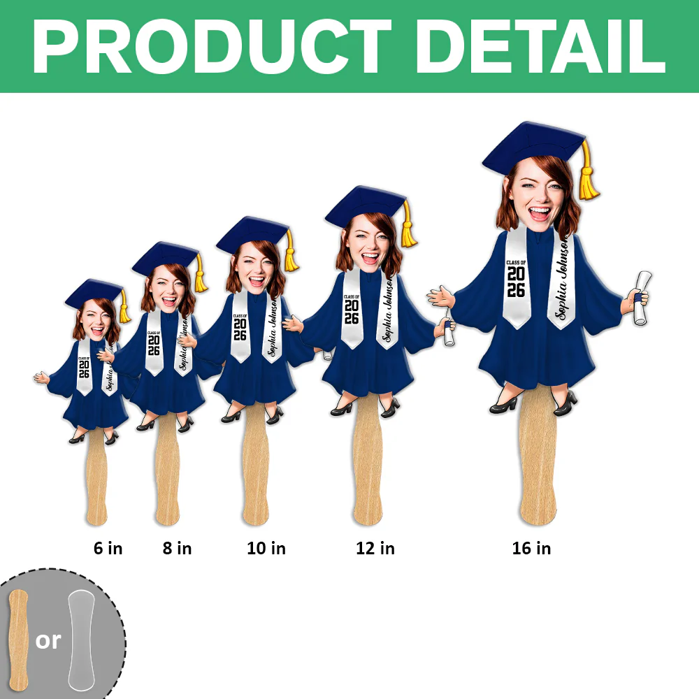 Custom Photo Graduation Gift - Personalized Face Fan Class Of 2026 HO82 901924 - Image 7