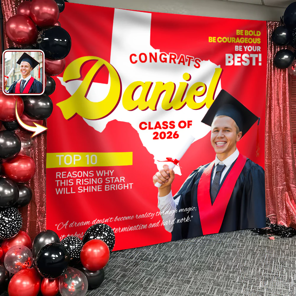 Custom Photo Graduation With US States Grad Of The Year 2026 Backdrop LM32 899217 - Image 6
