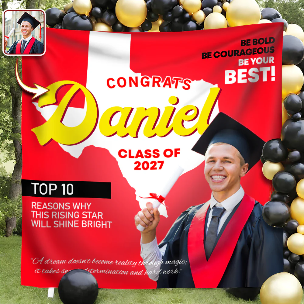 Custom Photo Graduation With US States Grad Of The Year 2026 Backdrop LM32 899217 - Image 9