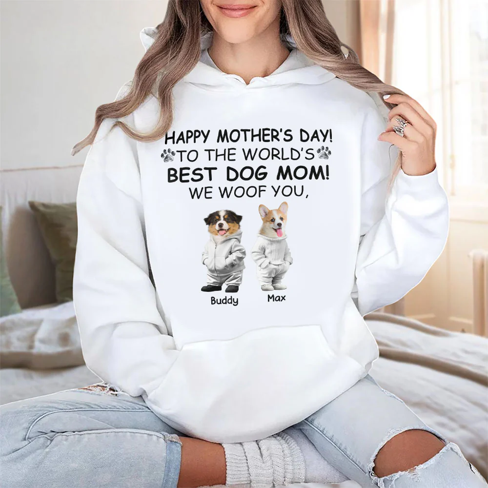 Custom Photo Happy Father's Day, Best Dog Mom, I Woof You Shirt For Dog Lovers HA75 892206 - Image 4