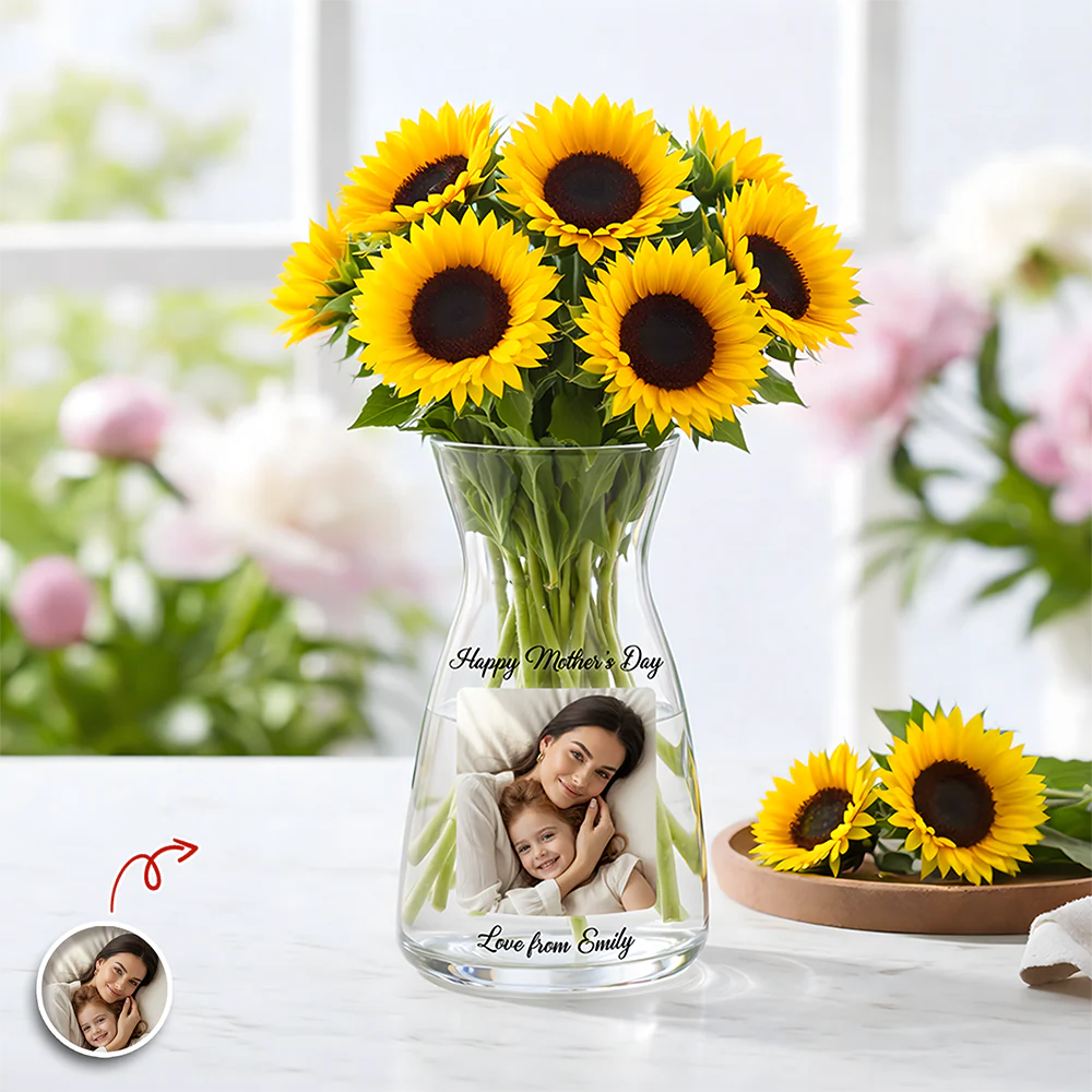 Custom Photo Happy Mother's Day Glass Vase CH07 910936 - Image 6