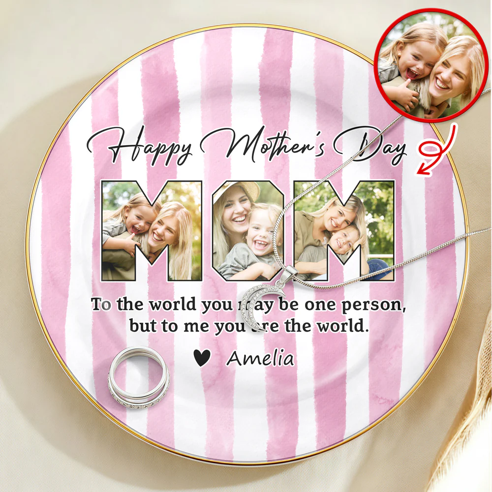 Custom Photo Happy Mother's Day To Mom Happy Mother's Day Ring Dish HA75 920778 - Image 3