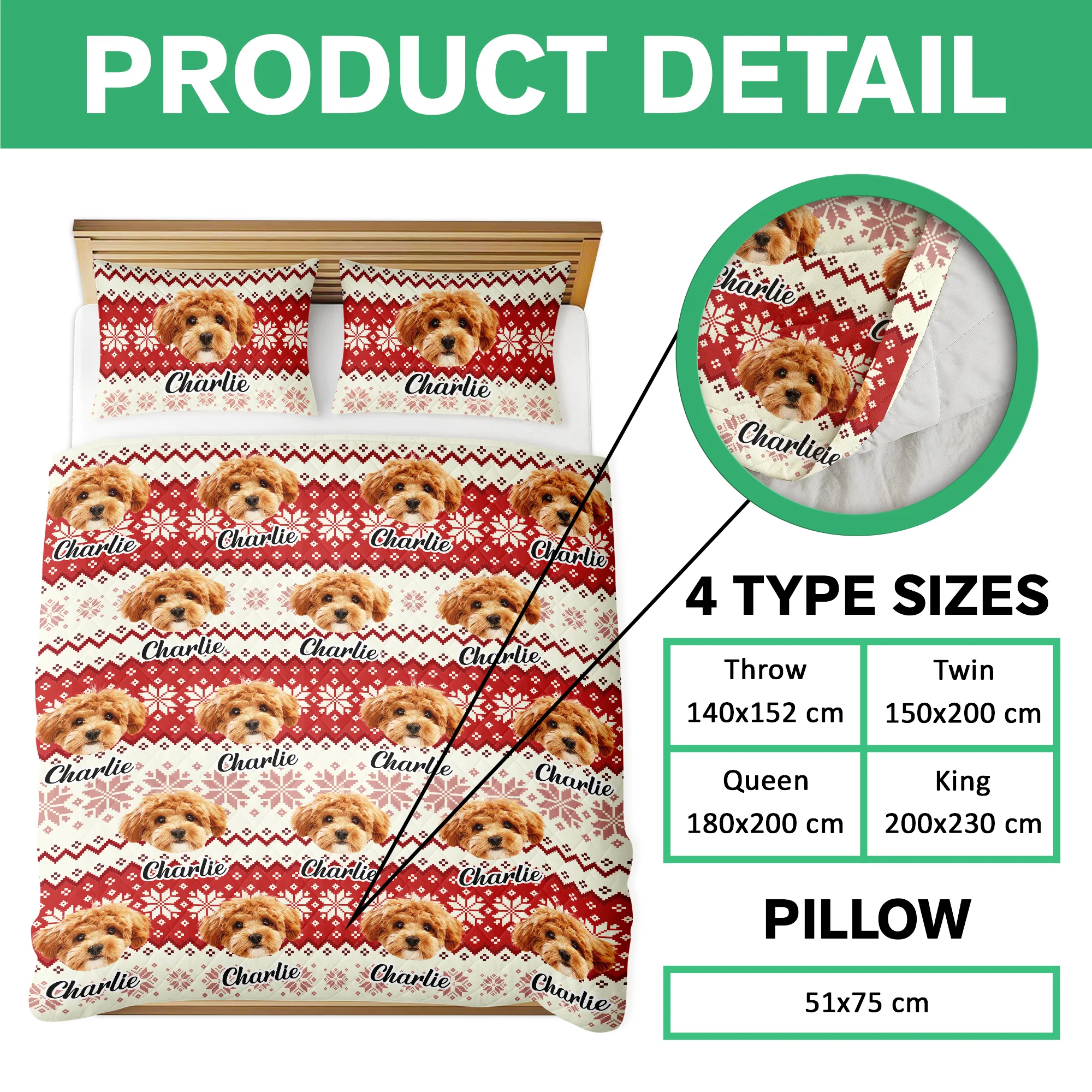 Custom Photo Have A Pawsome Christmas - Dog & Cat Quilt Bedding Set HA75 898248 - Image 7