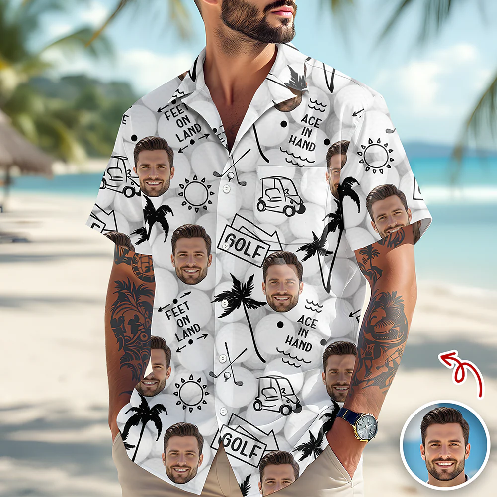 Custom Photo Hawaii Shirt Gift For Golfer, Golf Lovers LM32 897619 - Image 3