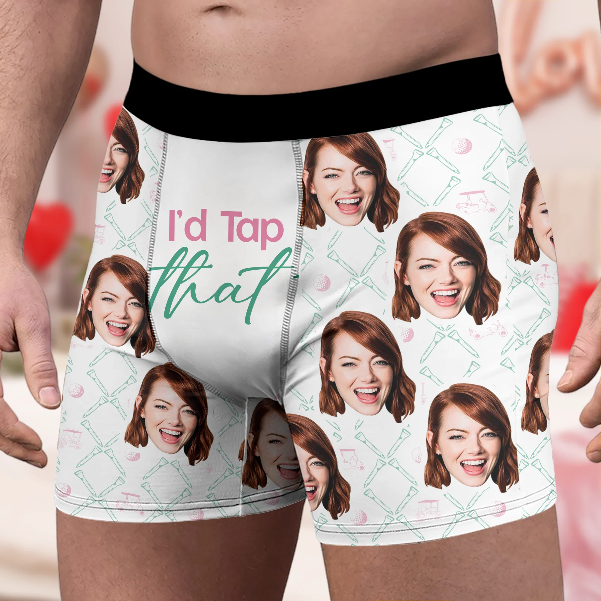 Custom Photo I'd Tap That Men's Boxer Gift for Golf Lovers LM32 897637 - Image 3