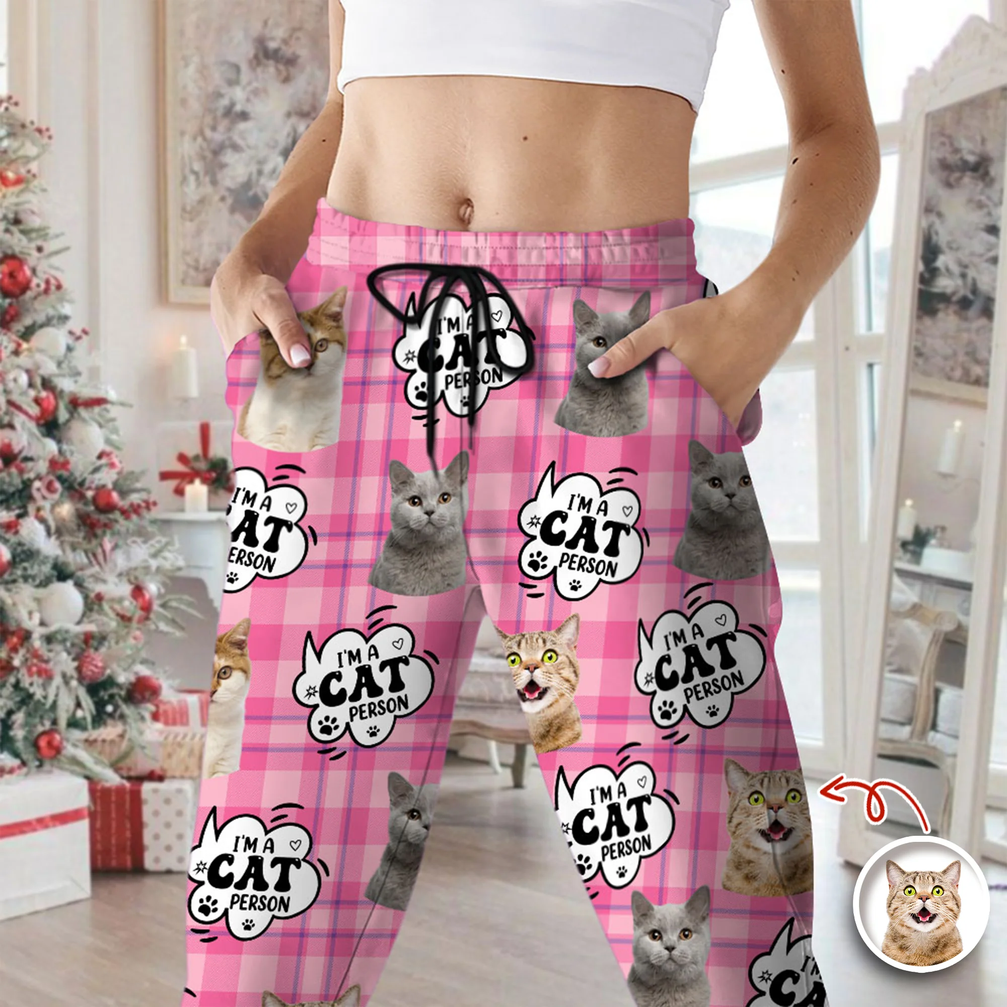 Custom Photo I'm A Cat Person Personalized Sweatpants Gift For Cat Lovers HO82 894392 - Image 6