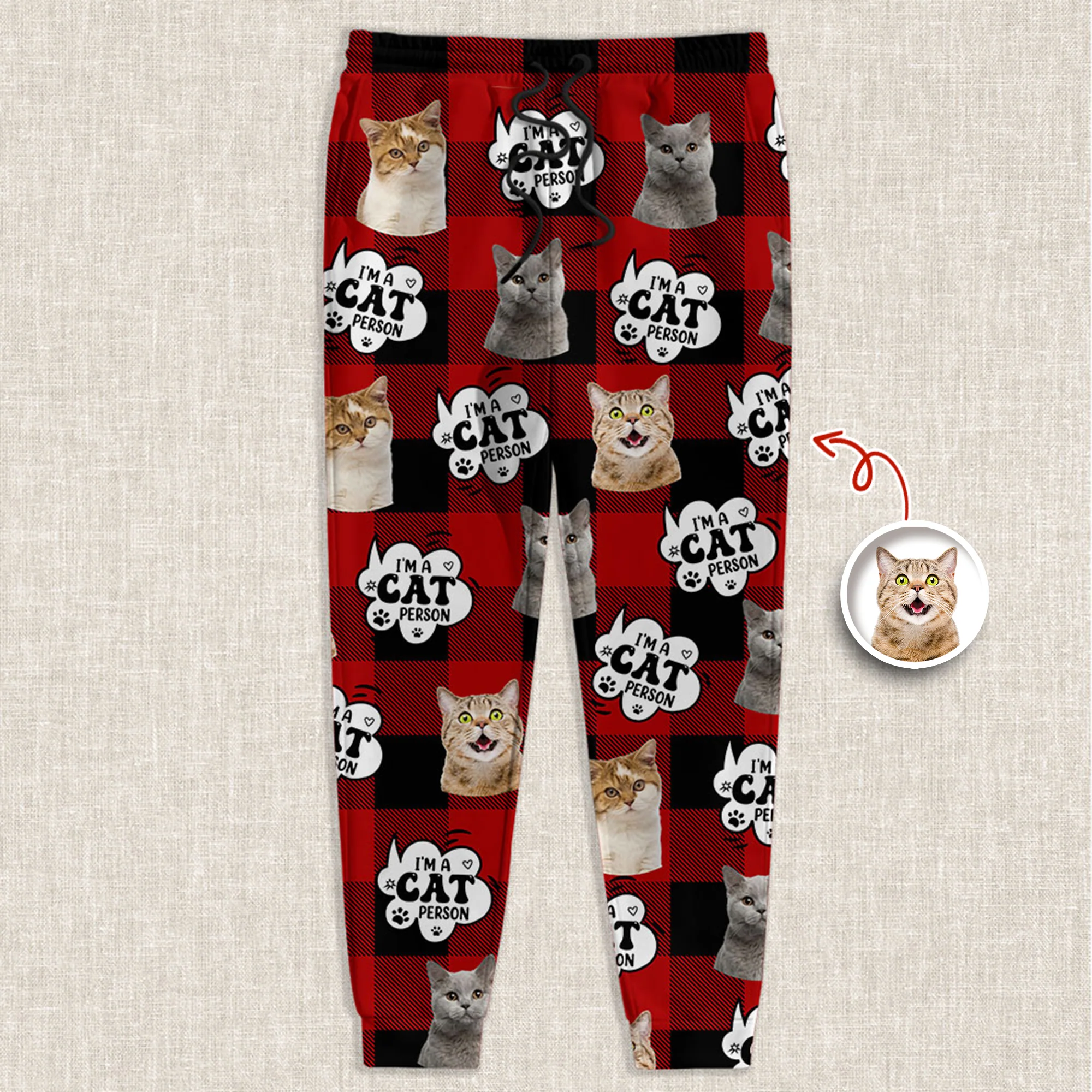 Custom Photo I'm A Cat Person Personalized Sweatpants Gift For Cat Lovers HO82 894392 - Image 9