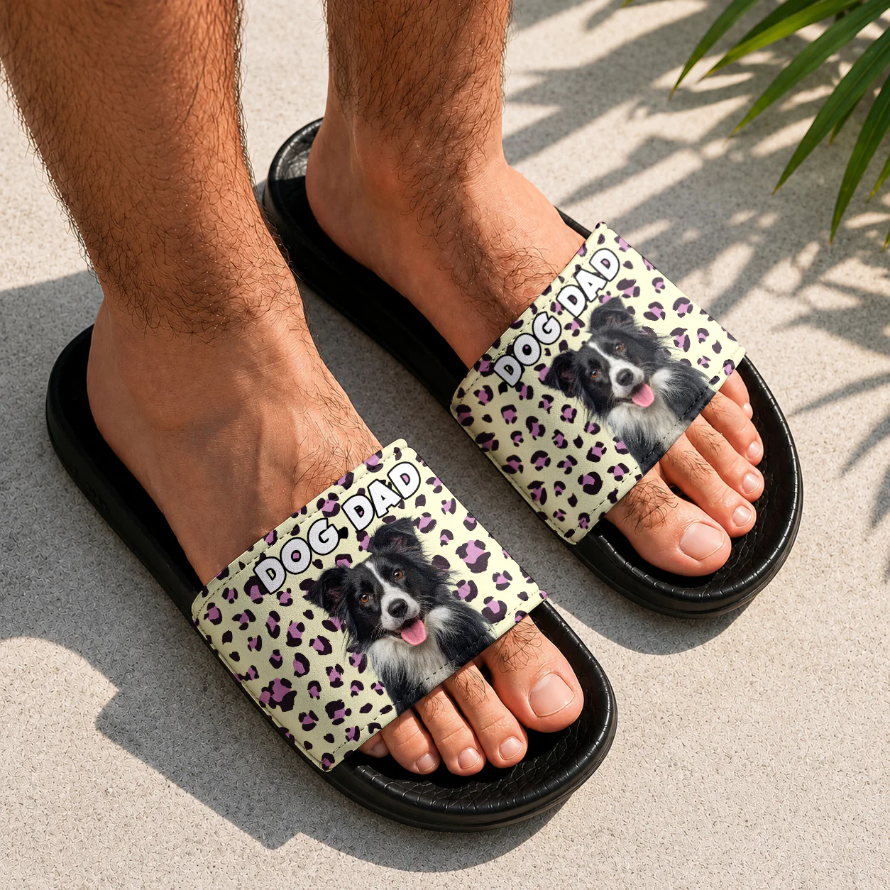 Custom Photo Leopard Slide Sandals Gift For Pet Lovers CH07 911602 - Image 3