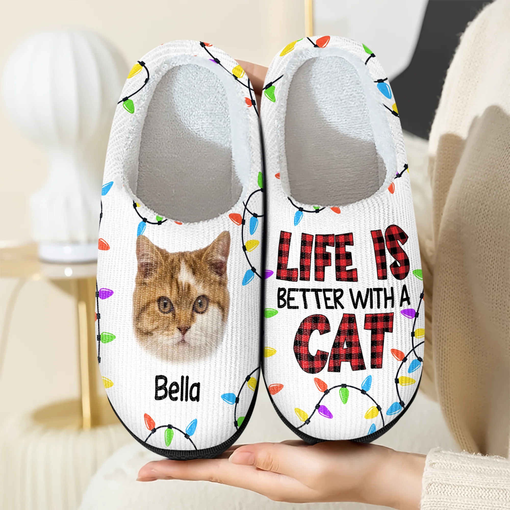 Custom Photo Life Is Better With Pet Personalized Slippers Gift For Pet Lovers CH07 896798 - Image 2