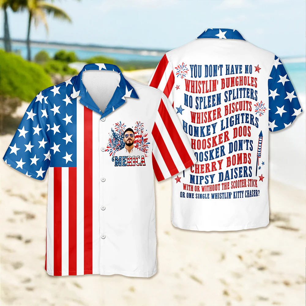 Custom Photo Merica July 4th 250th Anniversary Hawaii Shirt TH10 170235 - Image 6