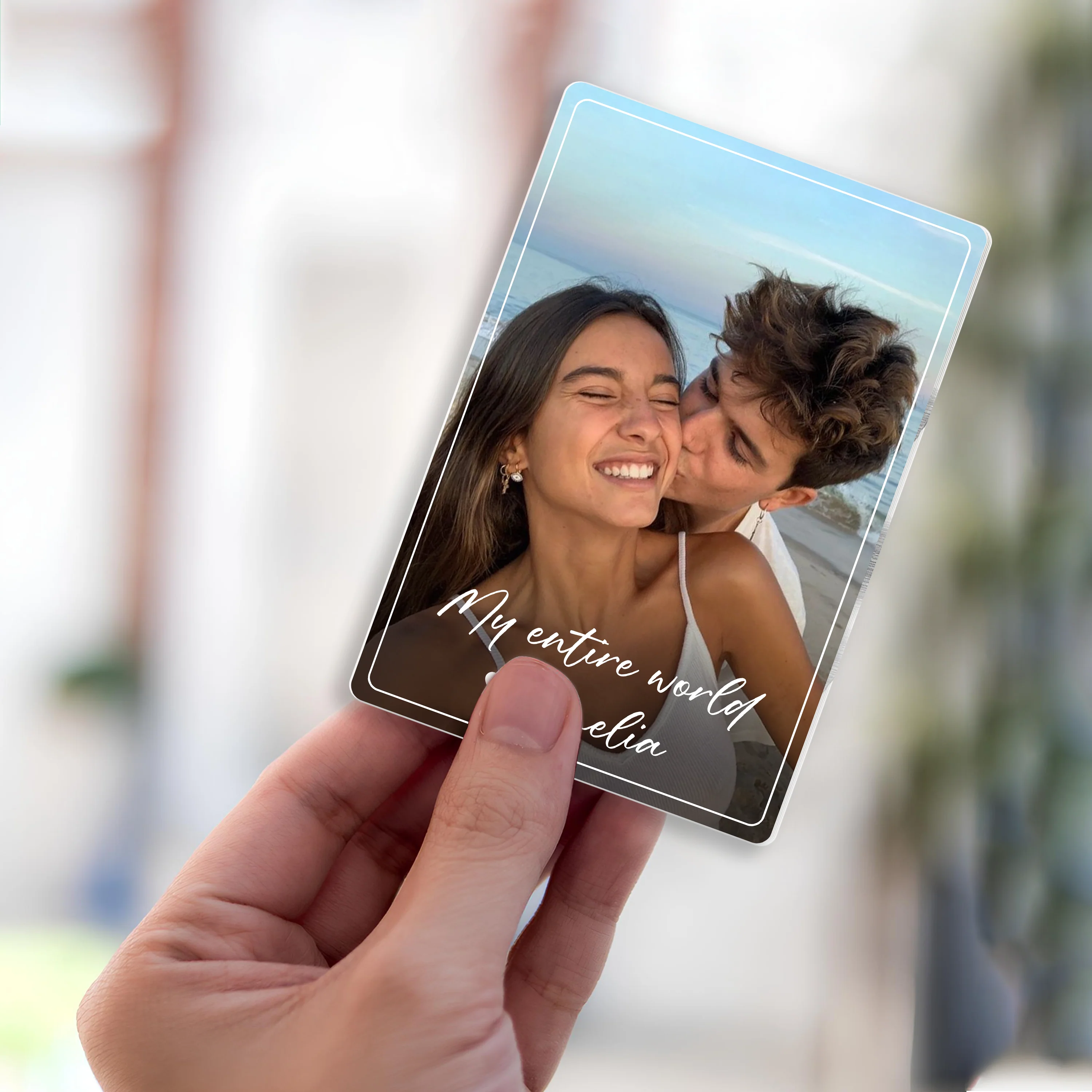 Custom Photo My Entire World Acrylic Car Visor Gift For Valentine HO82 901072 - Image 5