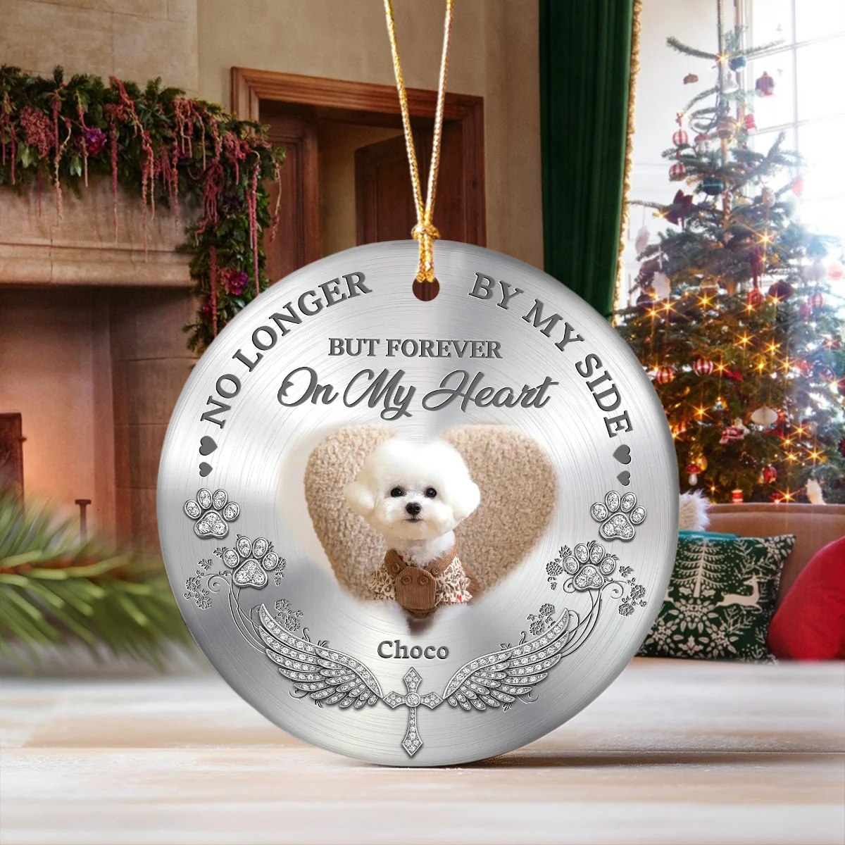 Custom Photo Pet Christmas Memorial Sympathy Ceramic Ornament Gifts For Pet Lovers LM32 893897 - Image 6